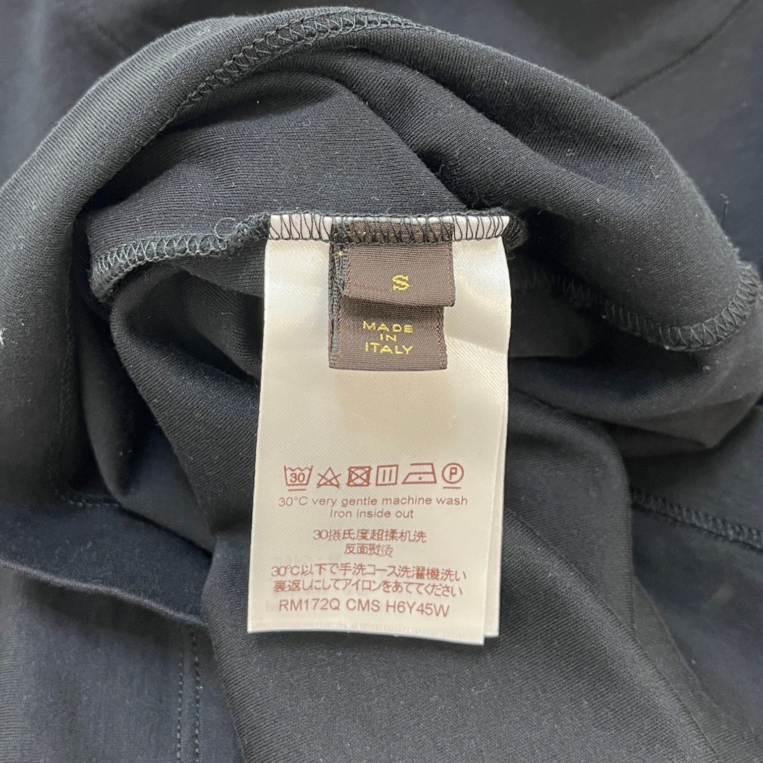 Men's Damier Pocket T-Shirt Black Size S