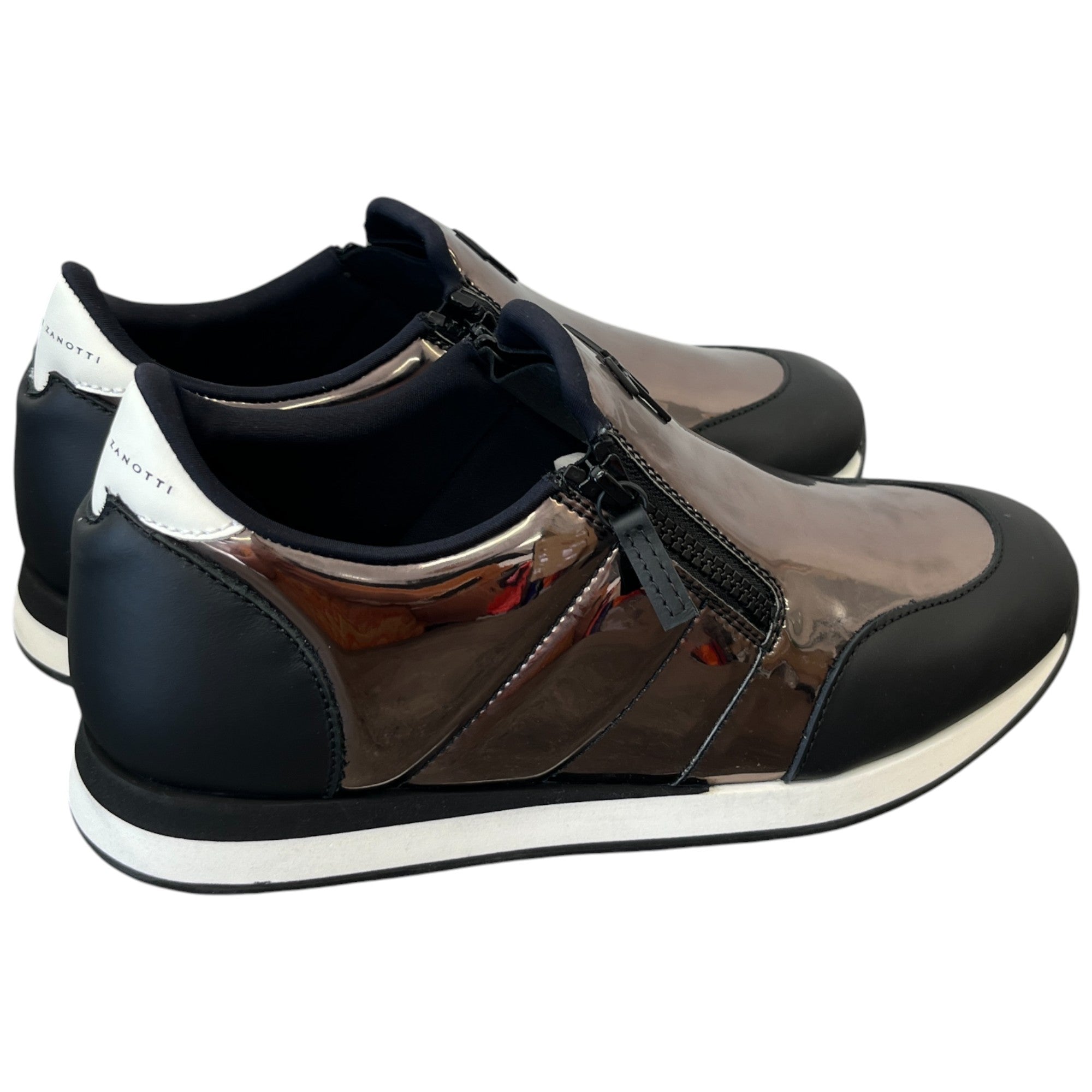 Men's Jimi Zip Low Trainers Black Size EU 42 / UK 8