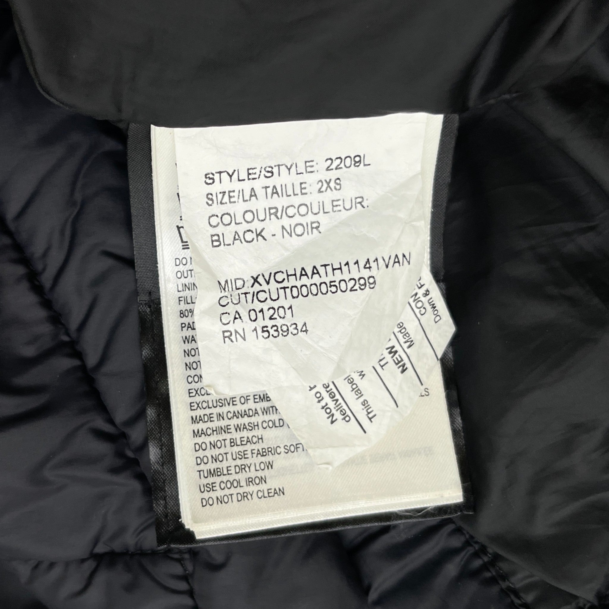 Women's Ellison Down Jacket Black Size XXS