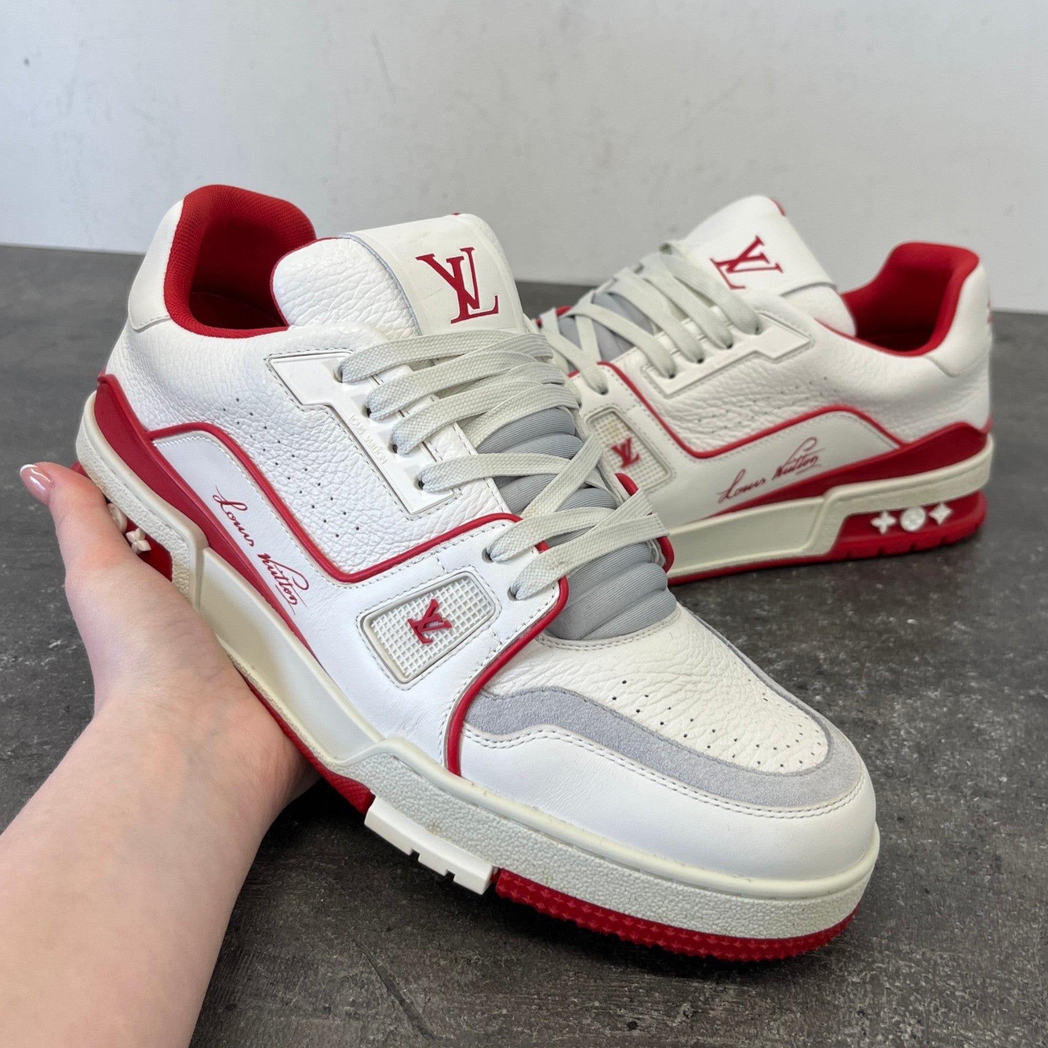 Men's Lv Low Trainers Red Size EU 41 / UK 7