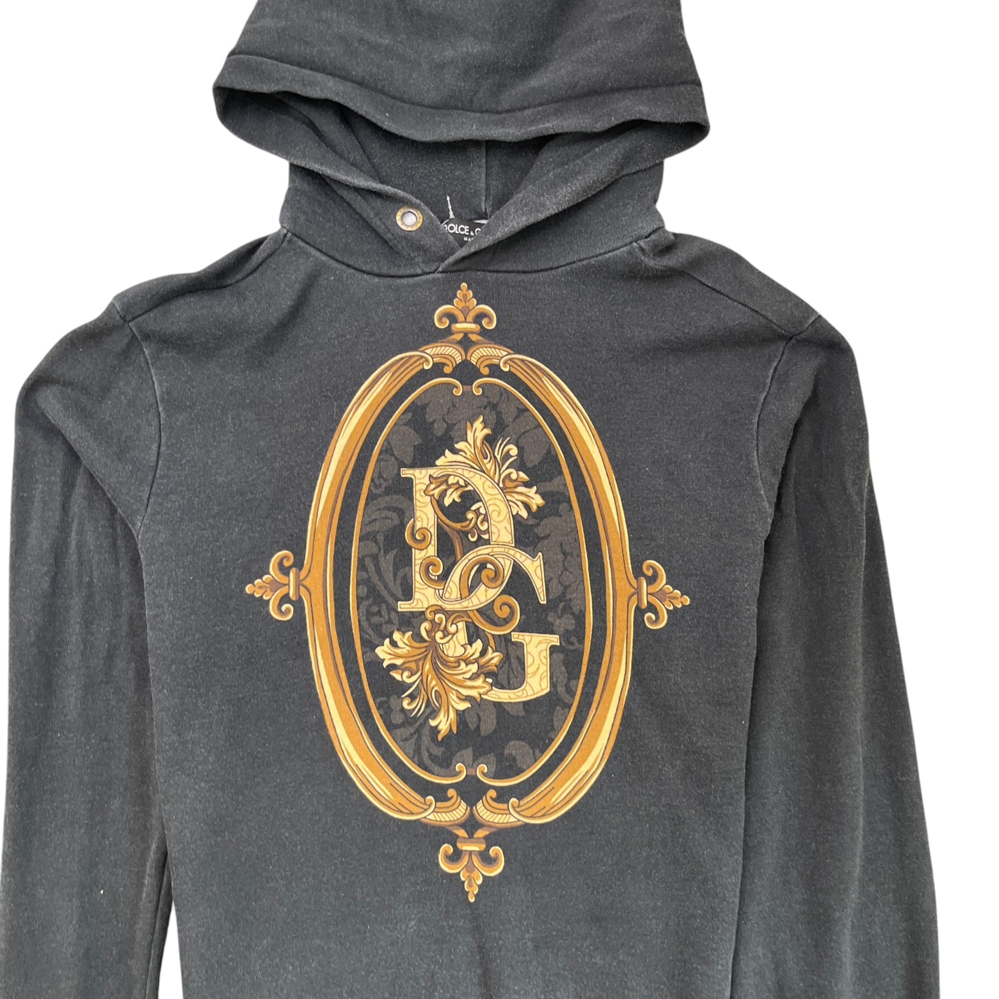 Men's Logo Print Hoodie Grey Size IT 48 / UK M