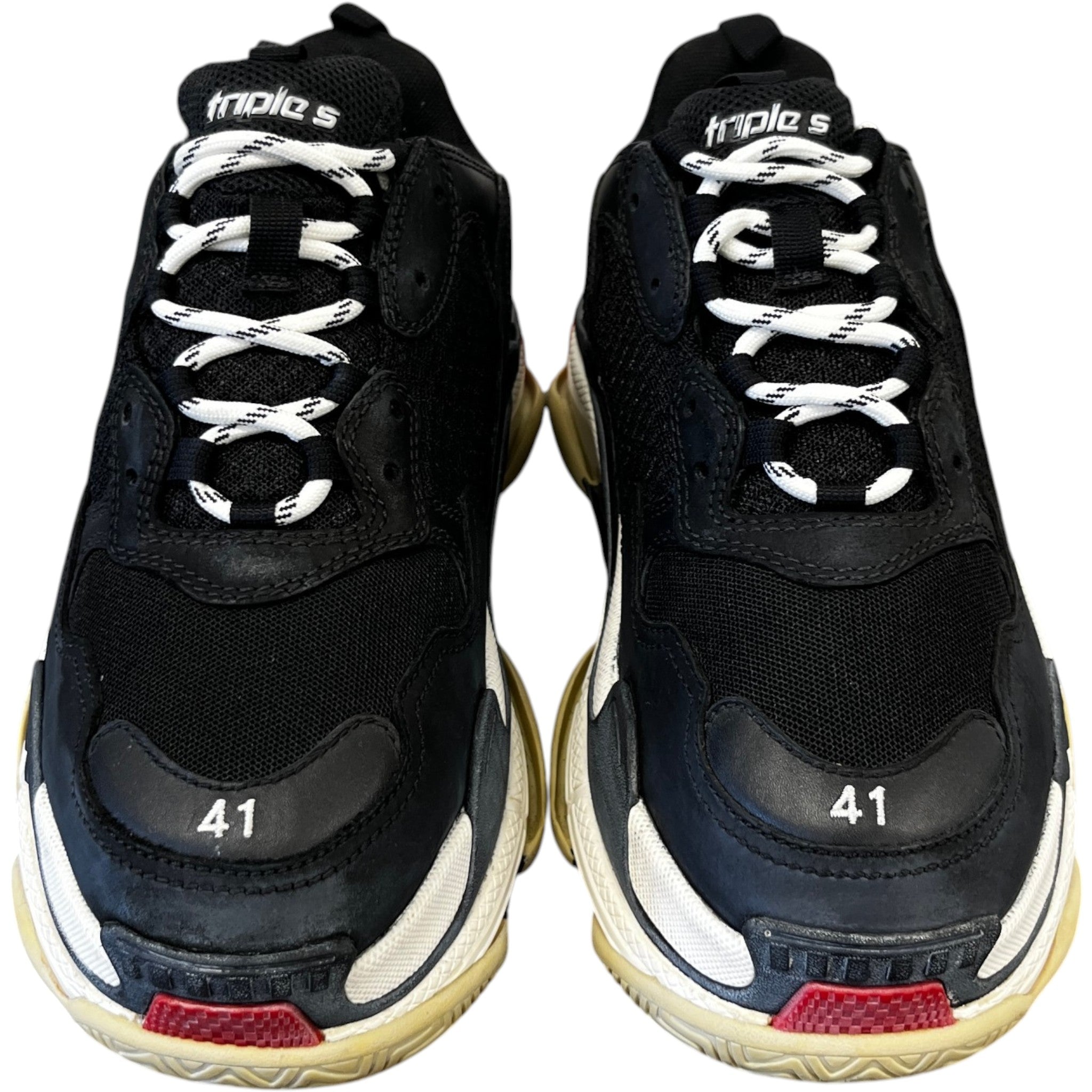 Men's Triple S Low Trainers Black Size EU 41 / UK 7