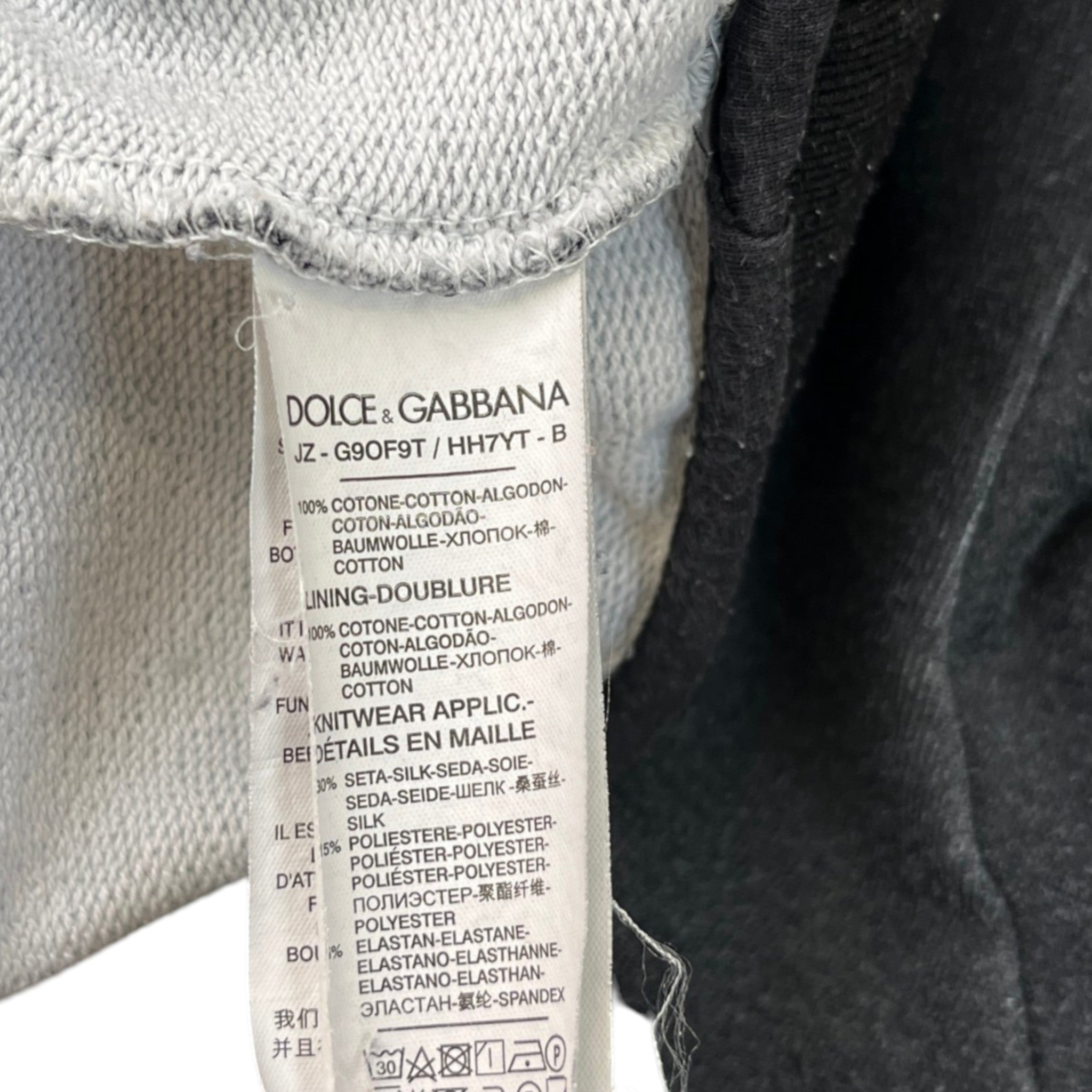 Men's Logo Print Hoodie Grey Size IT 48 / UK M
