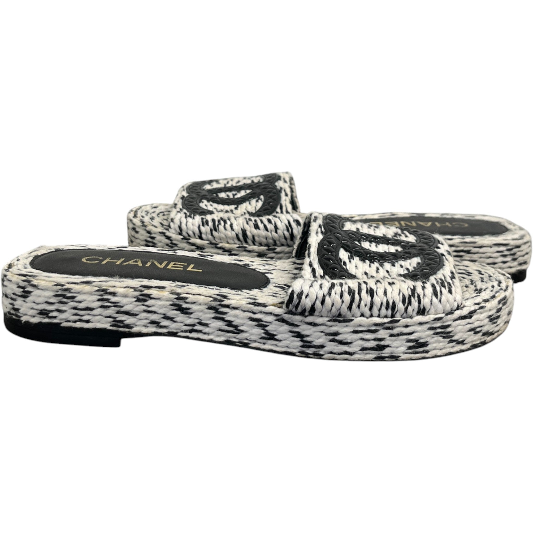 Women's Cc Platform Slides White Size EU 35 / UK 2