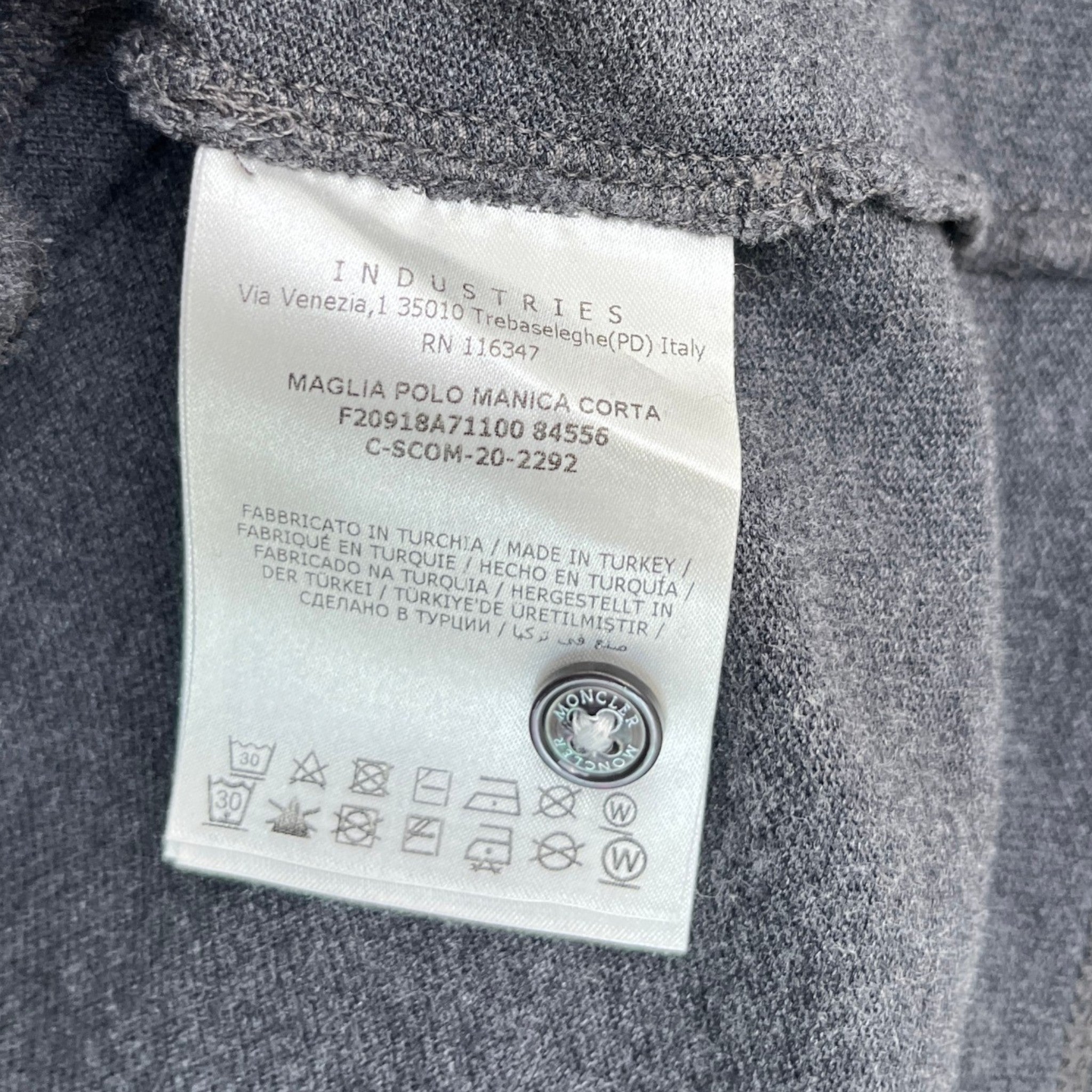 Men's Maglia Polo Shirt Grey Size S