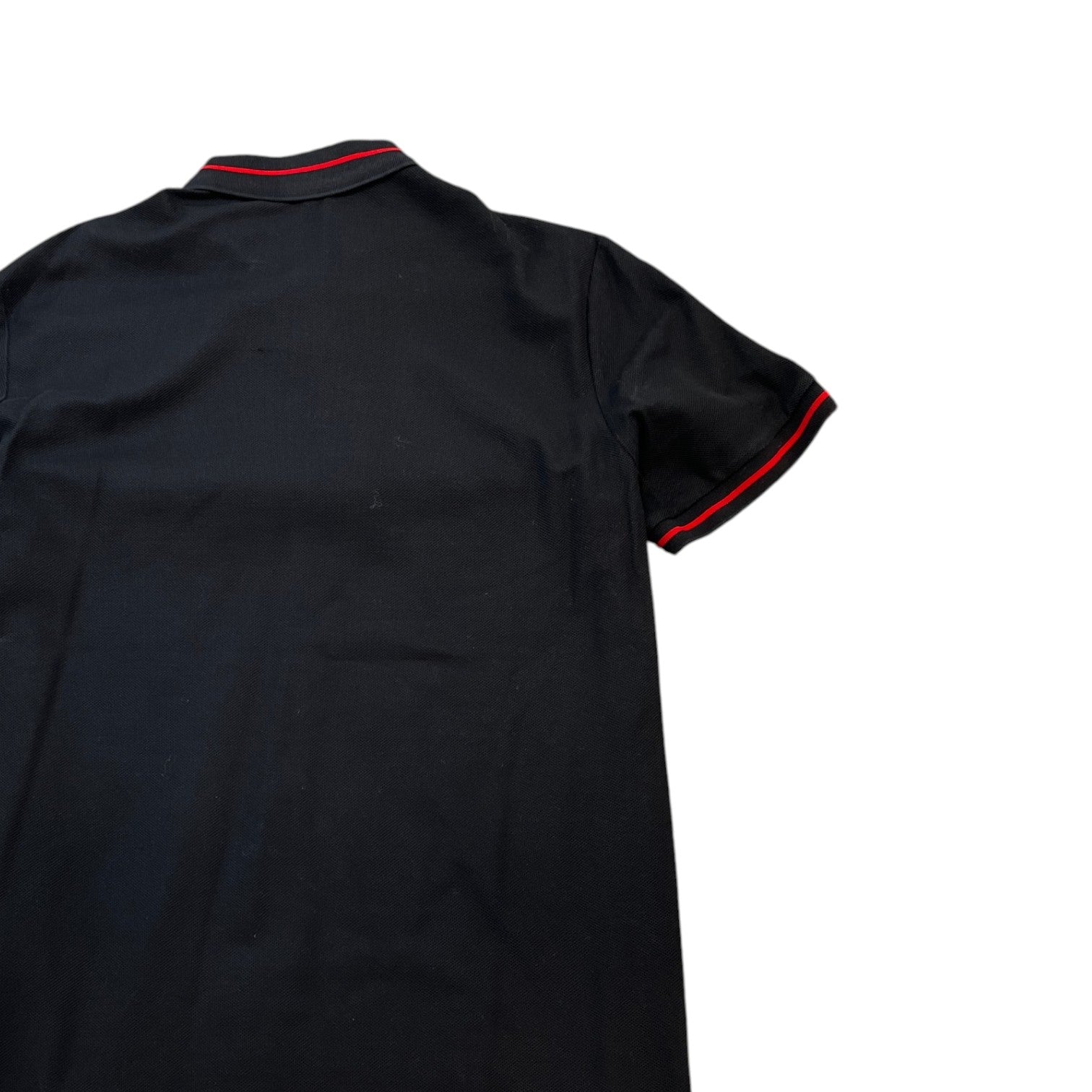 Men's Logo Patch Polo Shirt Black Size XL