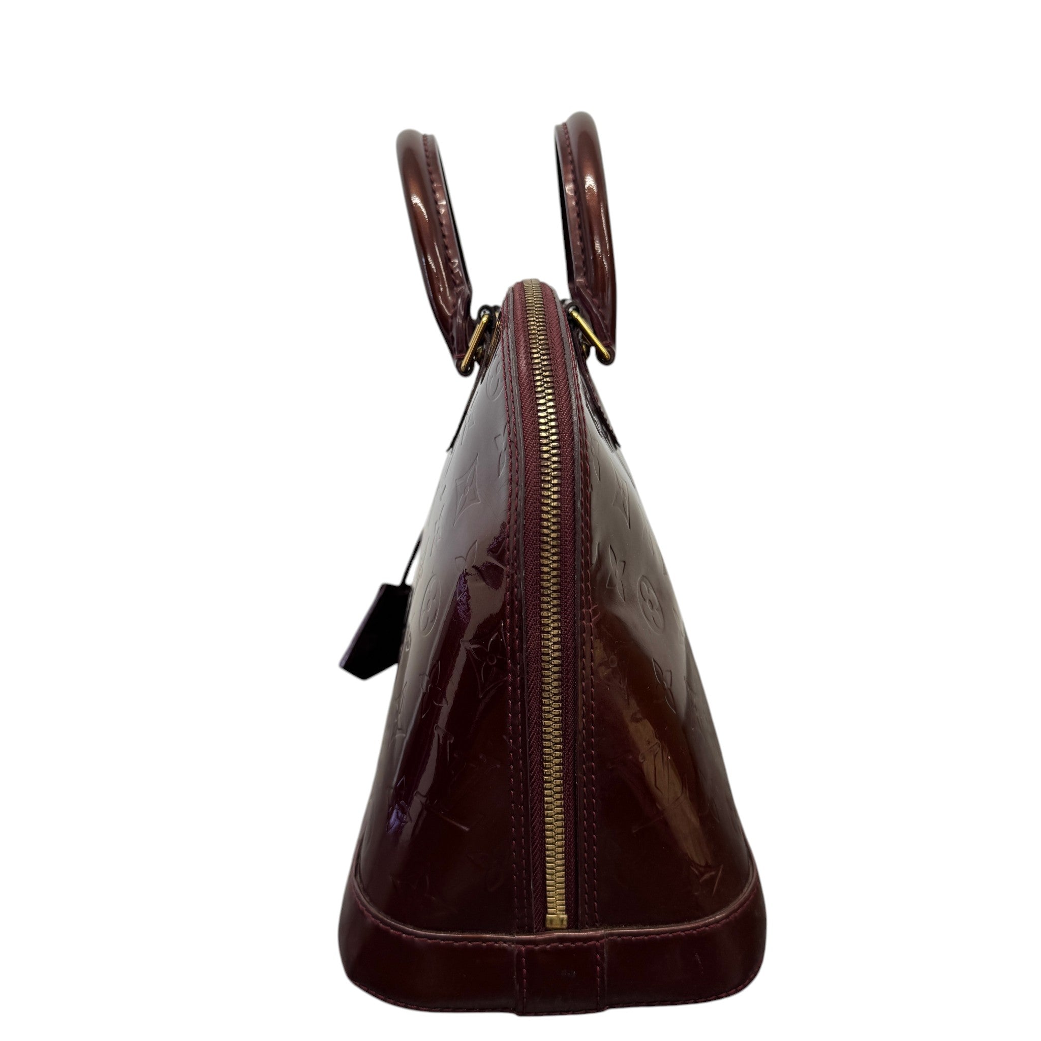 Women's Vernis Leather Alma Pm Bag Burgundy