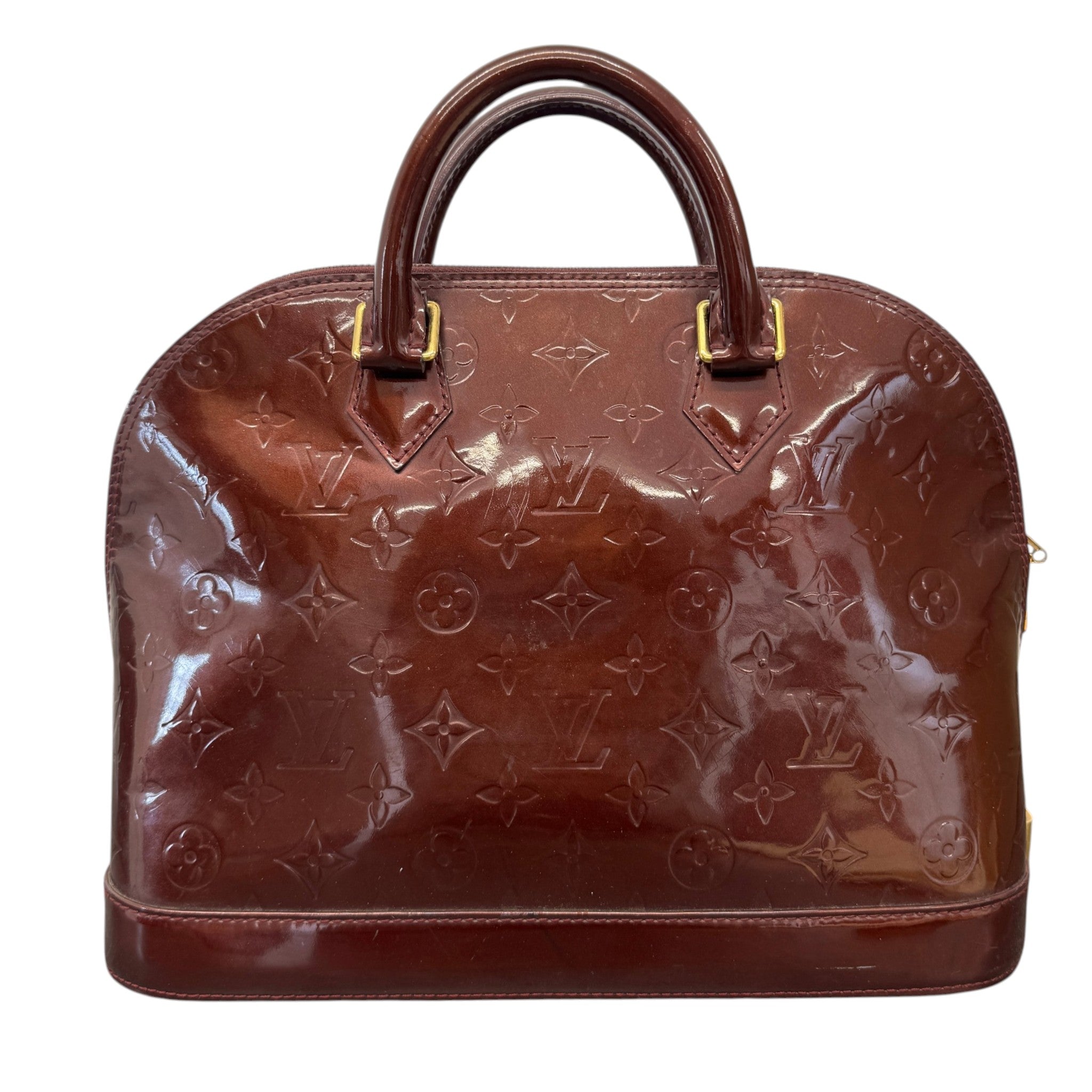 Women's Vernis Leather Alma Pm Bag Burgundy