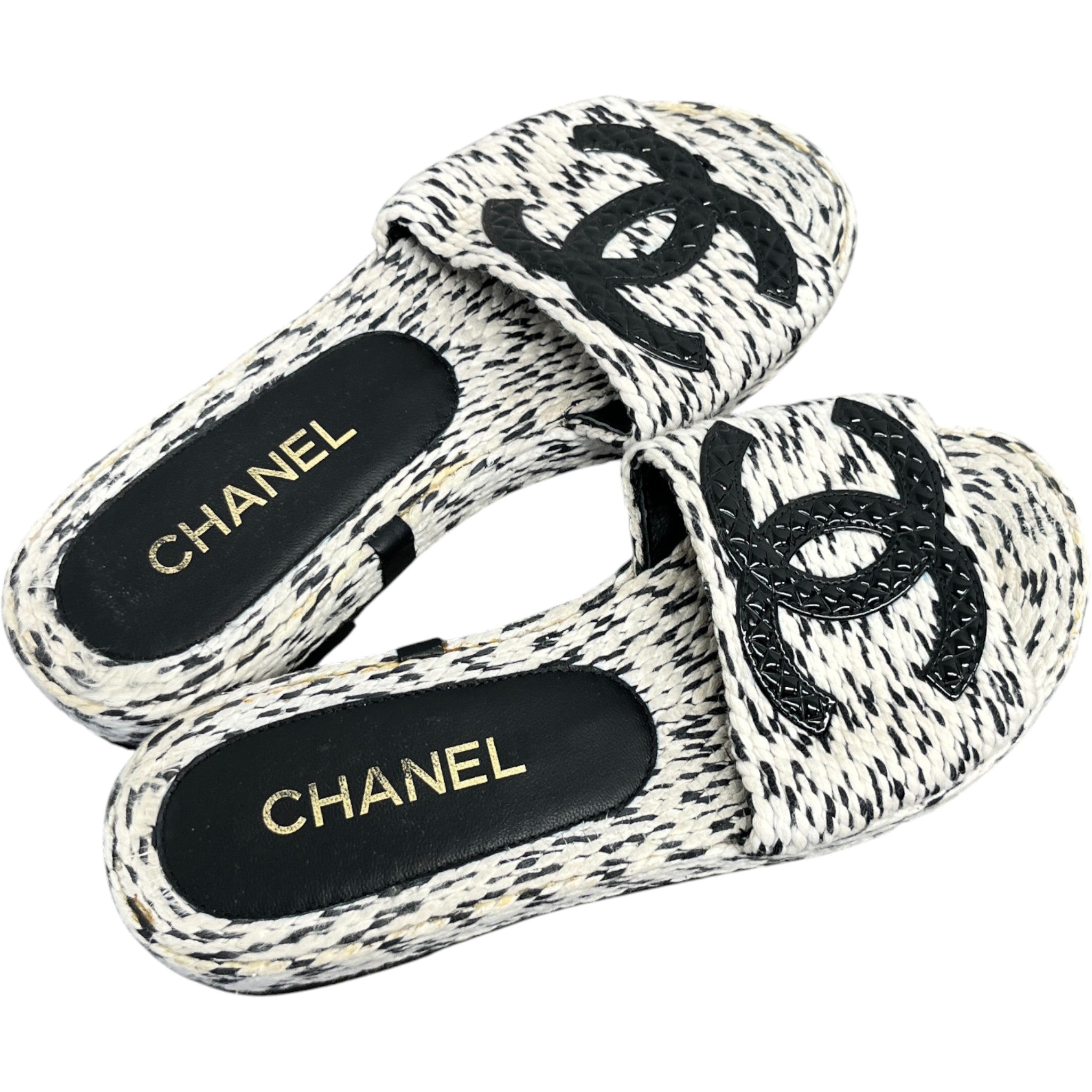 Women's Cc Platform Slides White Size EU 35 / UK 2