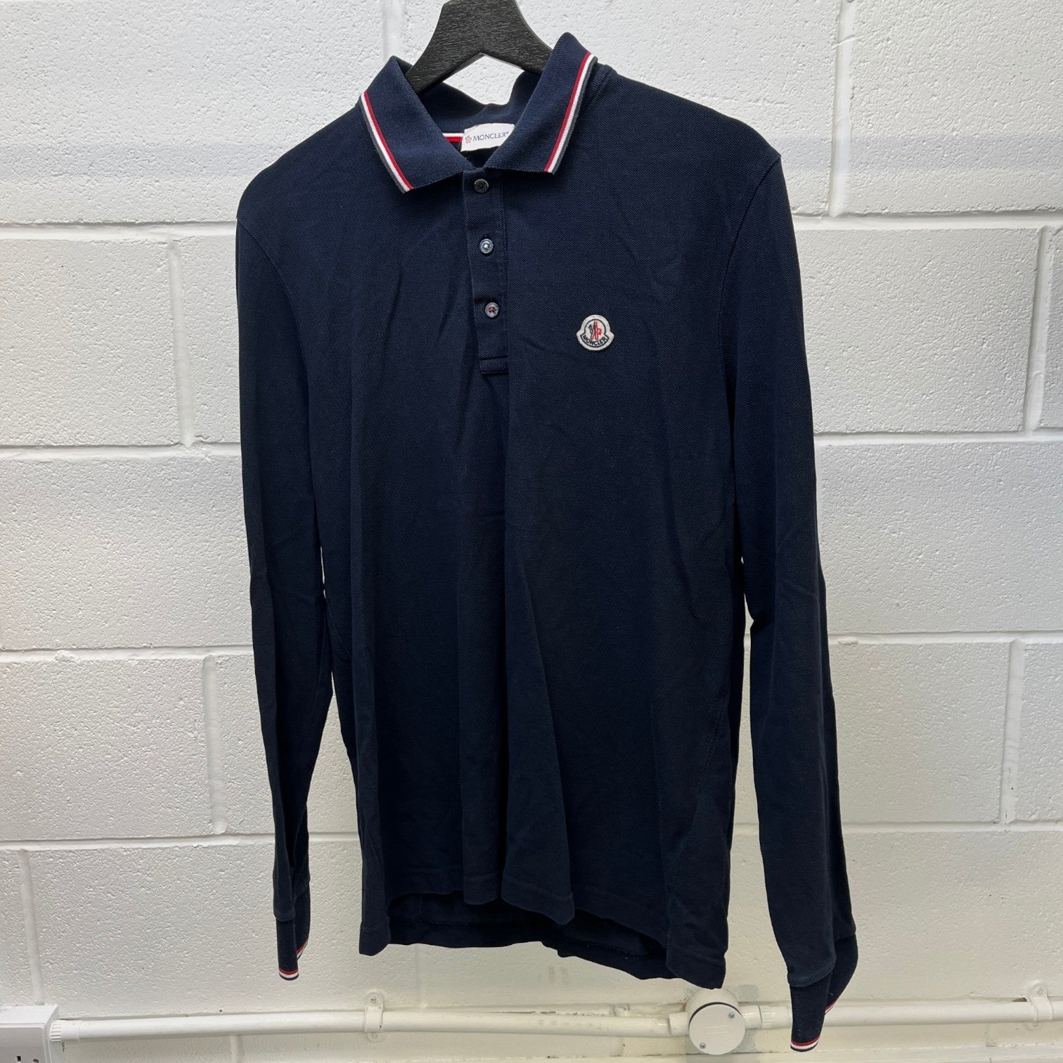 Men's Maglia Polo Shirt Navy Size L