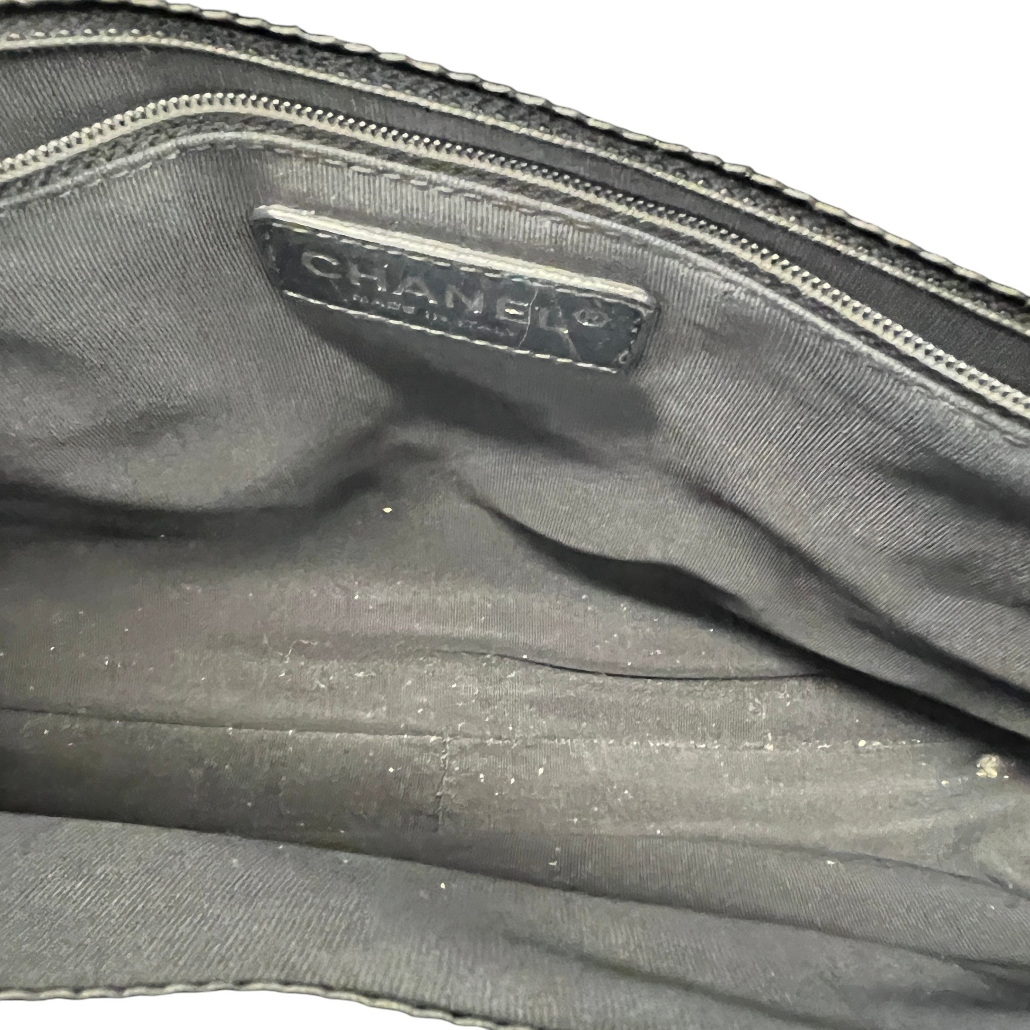 Women's Quilted Patent Grand Shopping Tote Gst Handbag Black