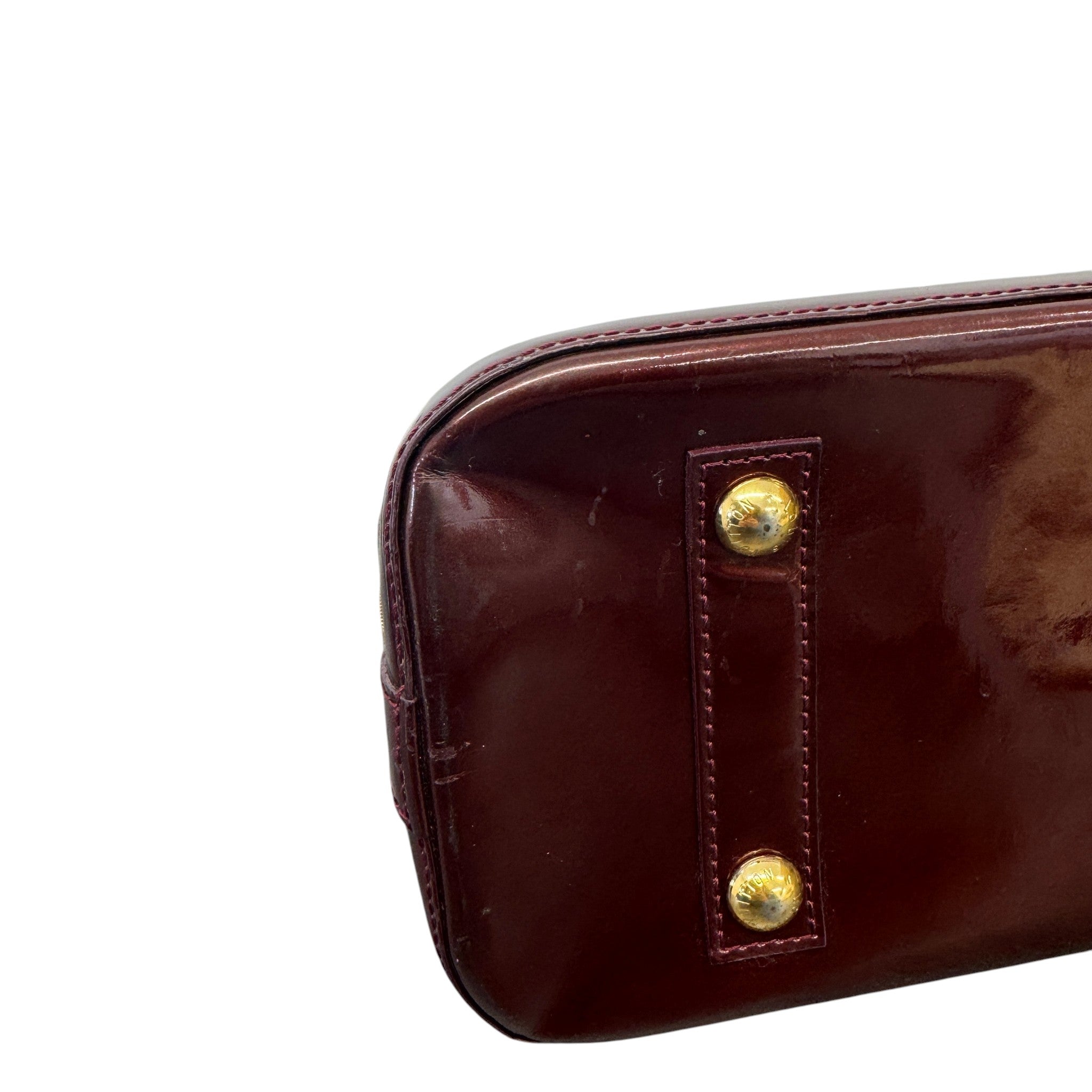 Women's Vernis Leather Alma Pm Bag Burgundy