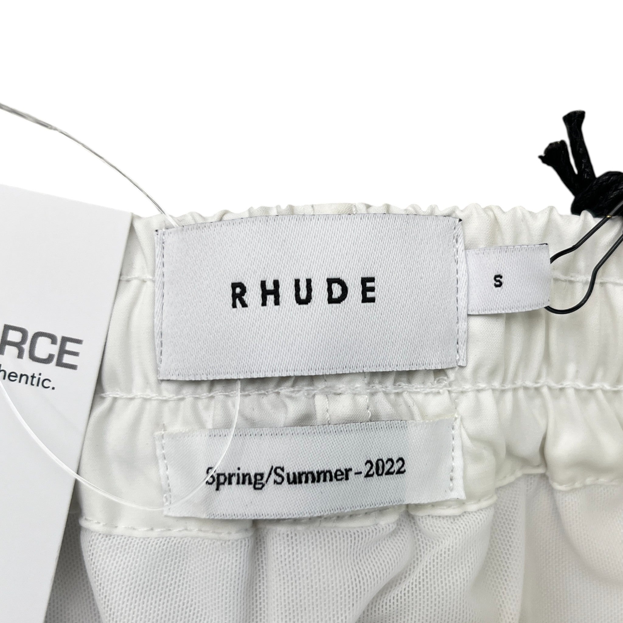 Men's Logo Print Swim Shorts White Size S