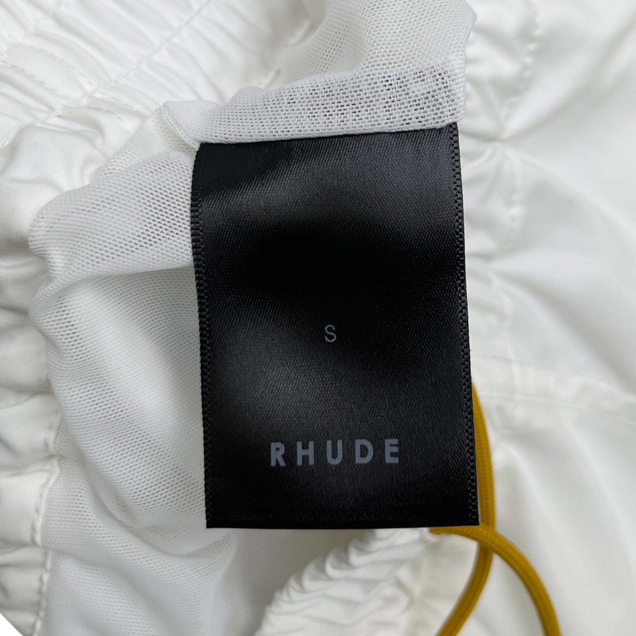 Men's Logo Print Swim Shorts White Size S