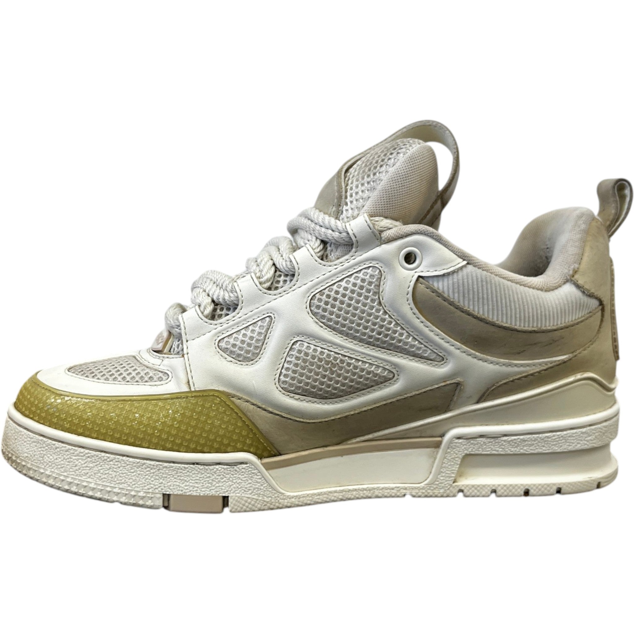 Men's Lv Skate Low Trainers Beige Size EU 40.5 / UK 6.5