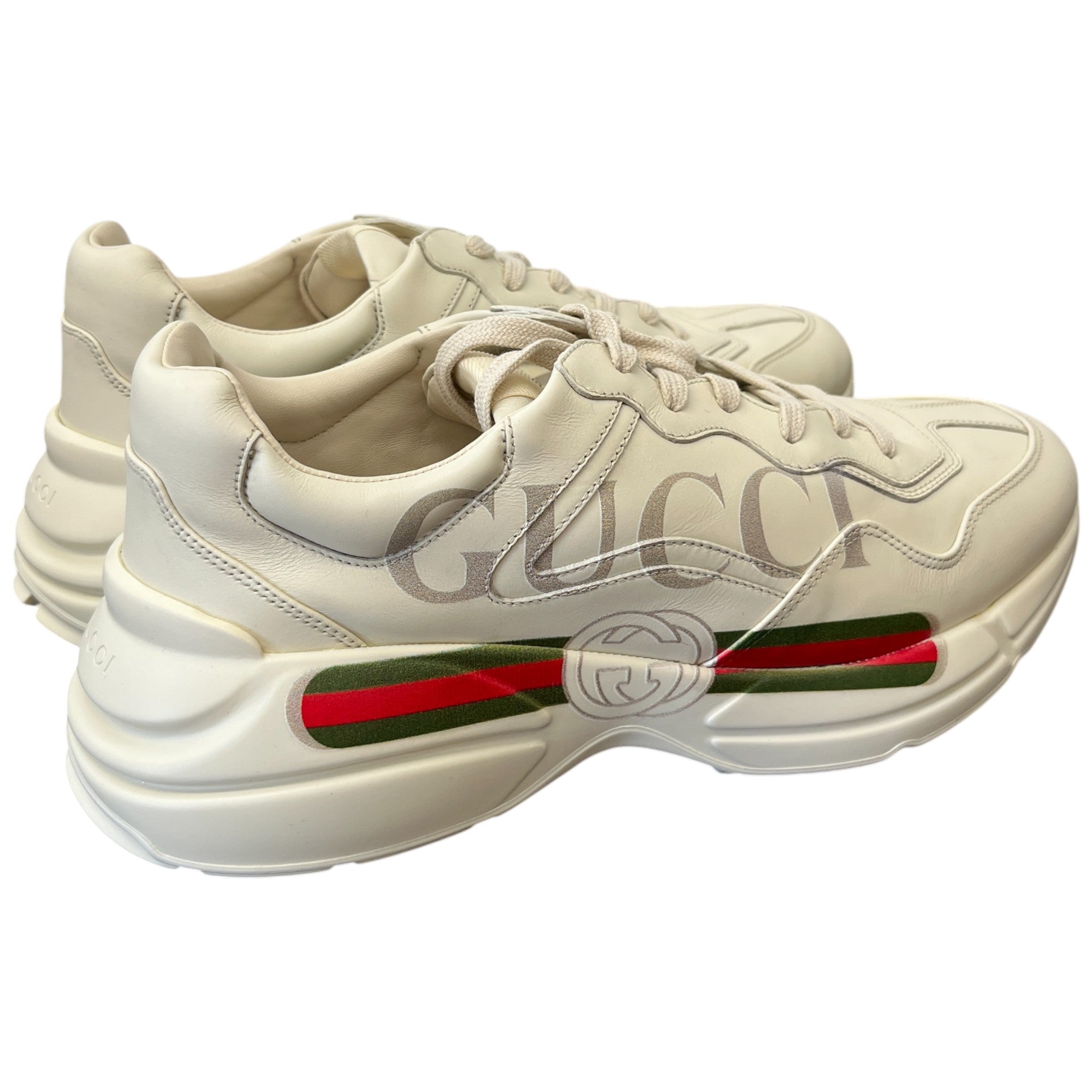 Men's Rhyton Low Trainers White Size EU 45.5 / UK 11.5