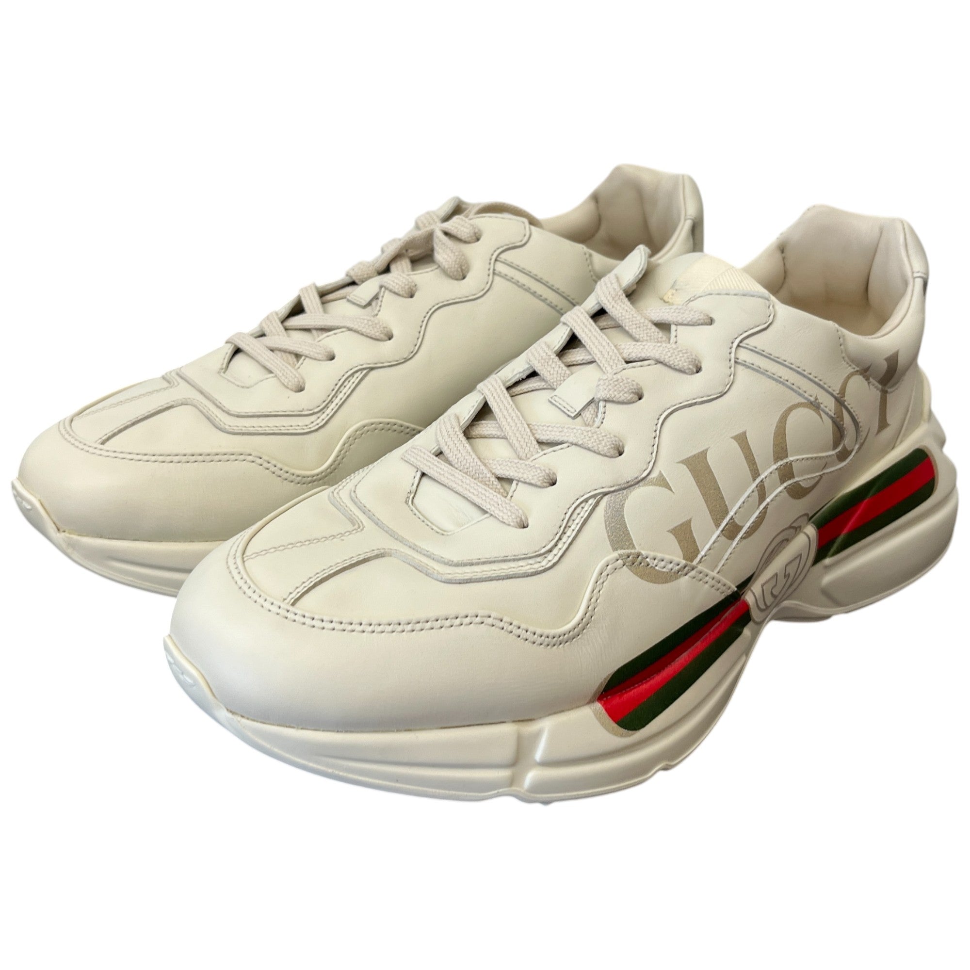 Men's Rhyton Low Trainers White Size EU 45.5 / UK 11.5