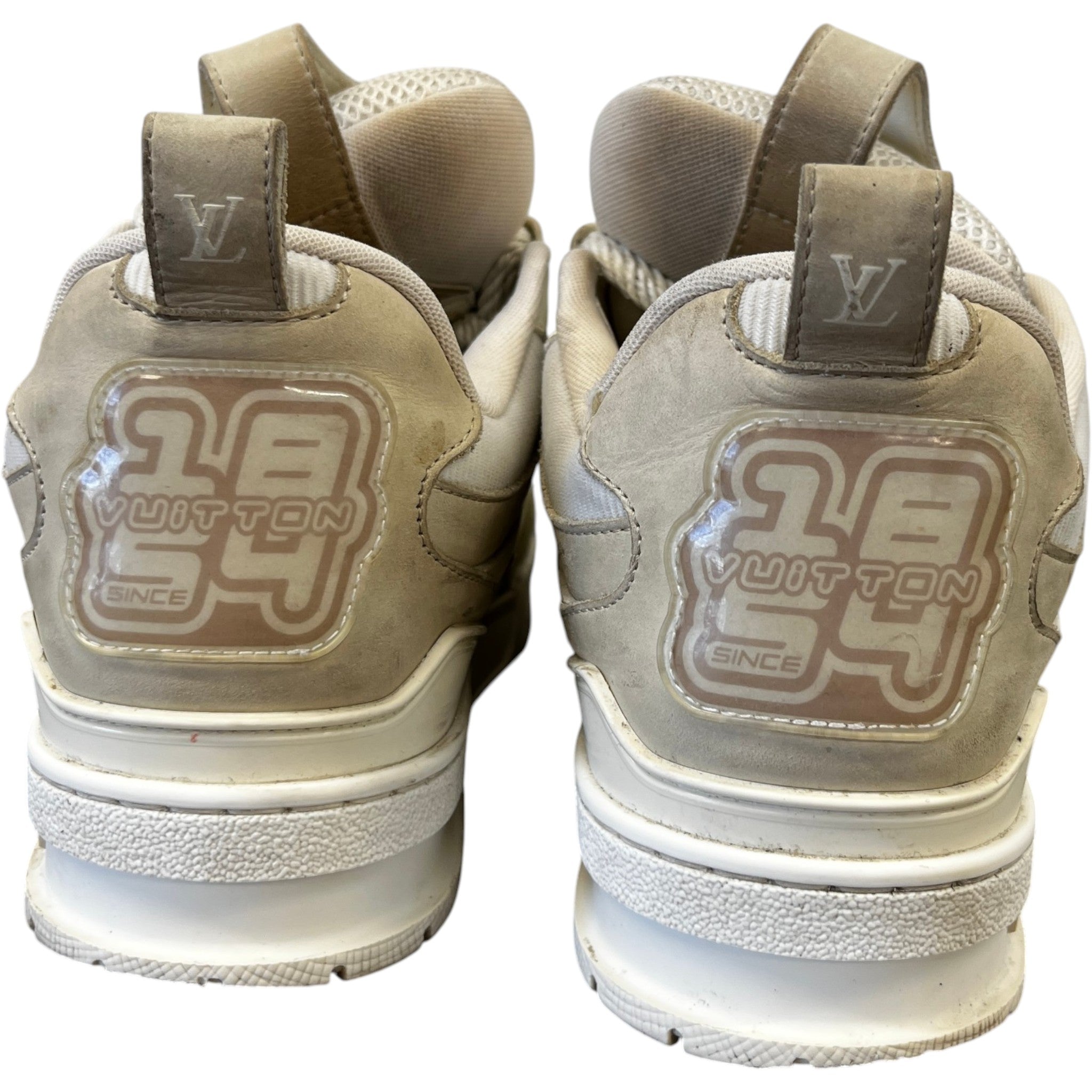 Men's Lv Skate Low Trainers Beige Size EU 40.5 / UK 6.5