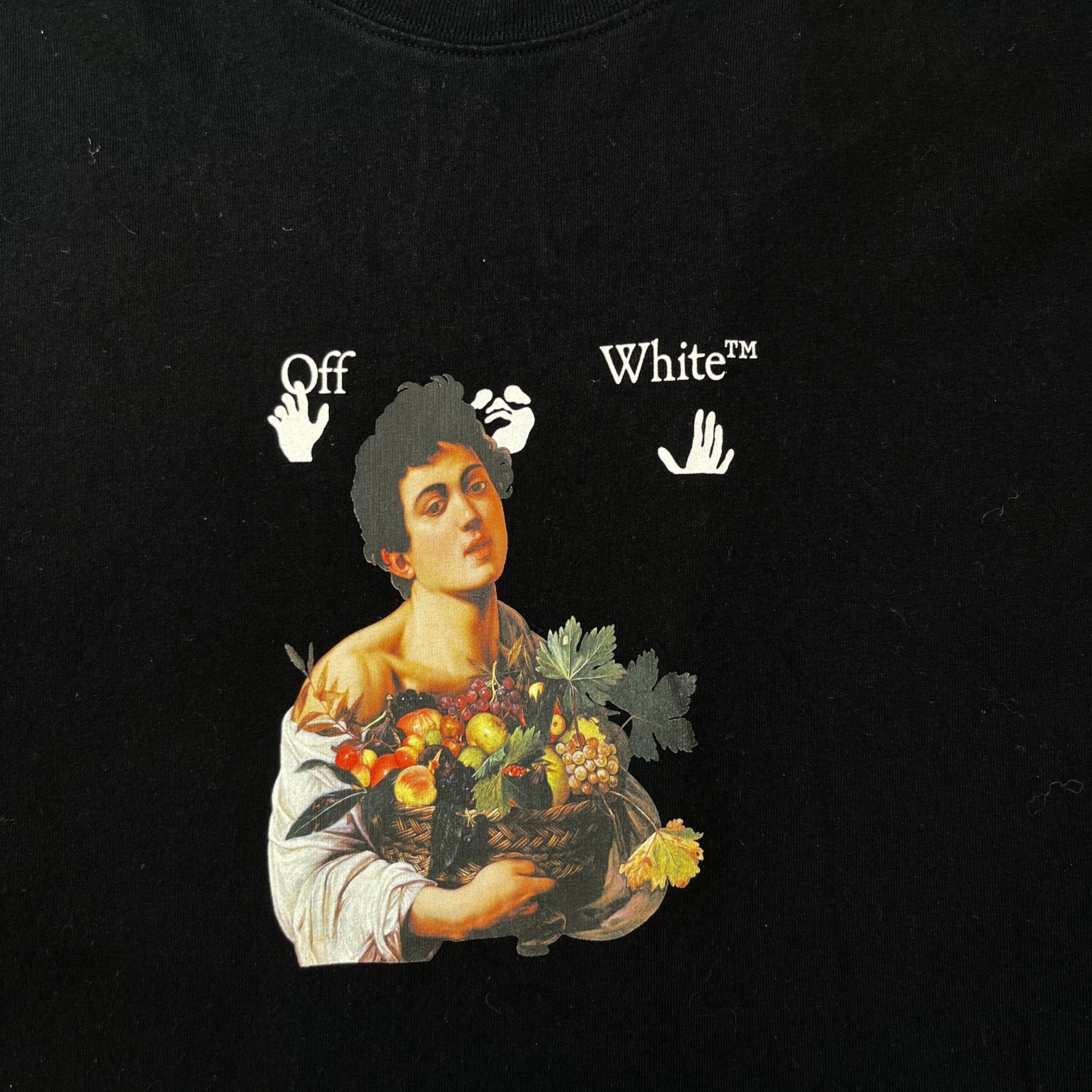 Men's Caravaggio Boy T-Shirt Black Size XXL