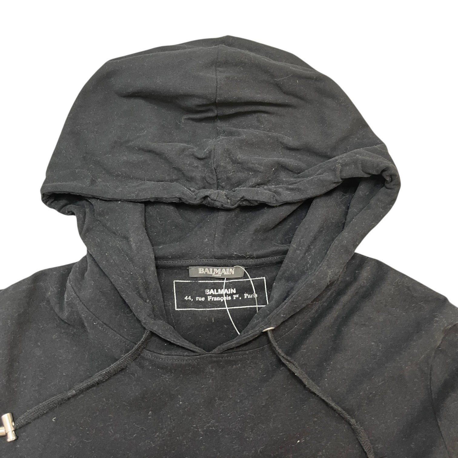 Men's Logo Print Hoodie Black Size L