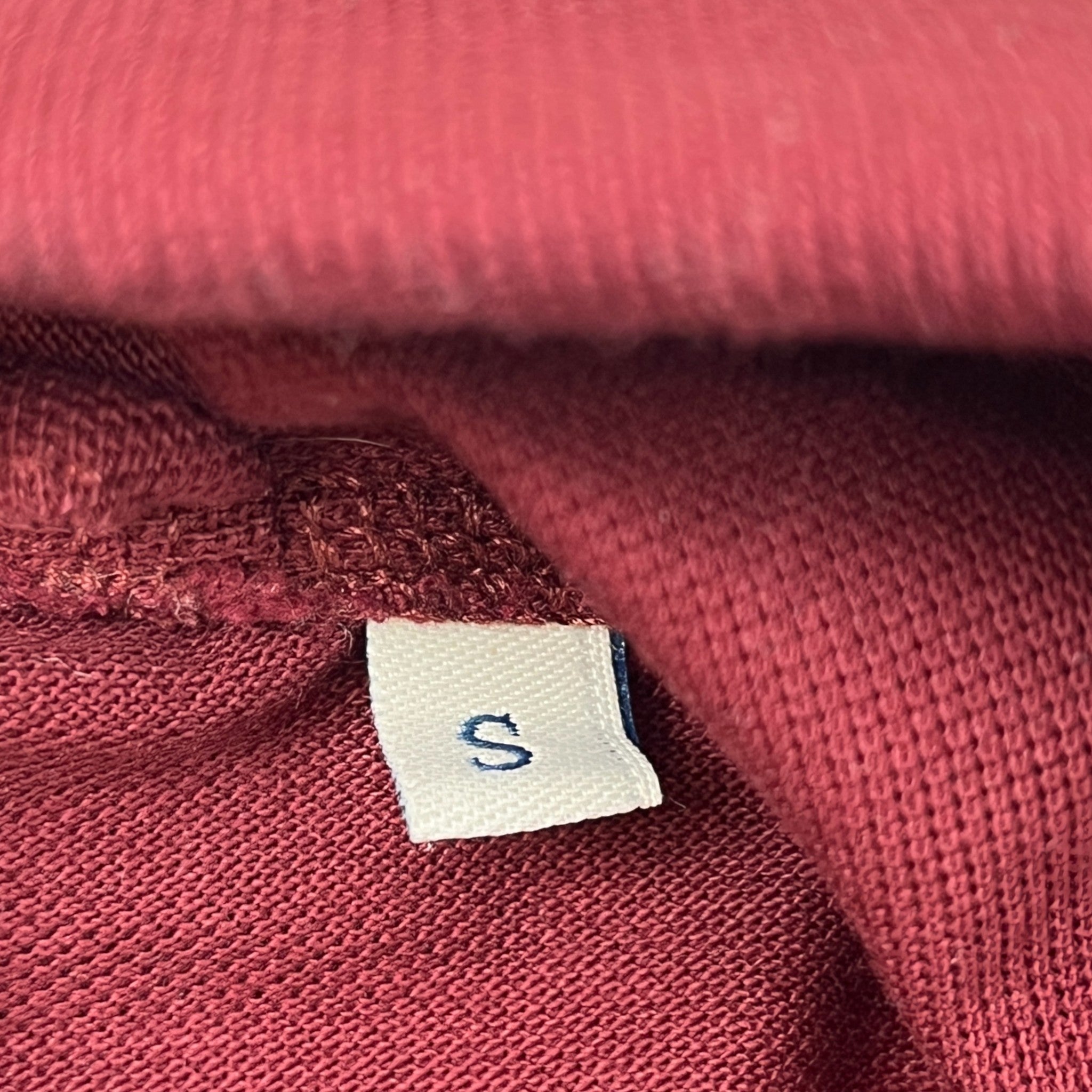 Men's Polo Manica Corta Polo Shirt Burgundy Size S