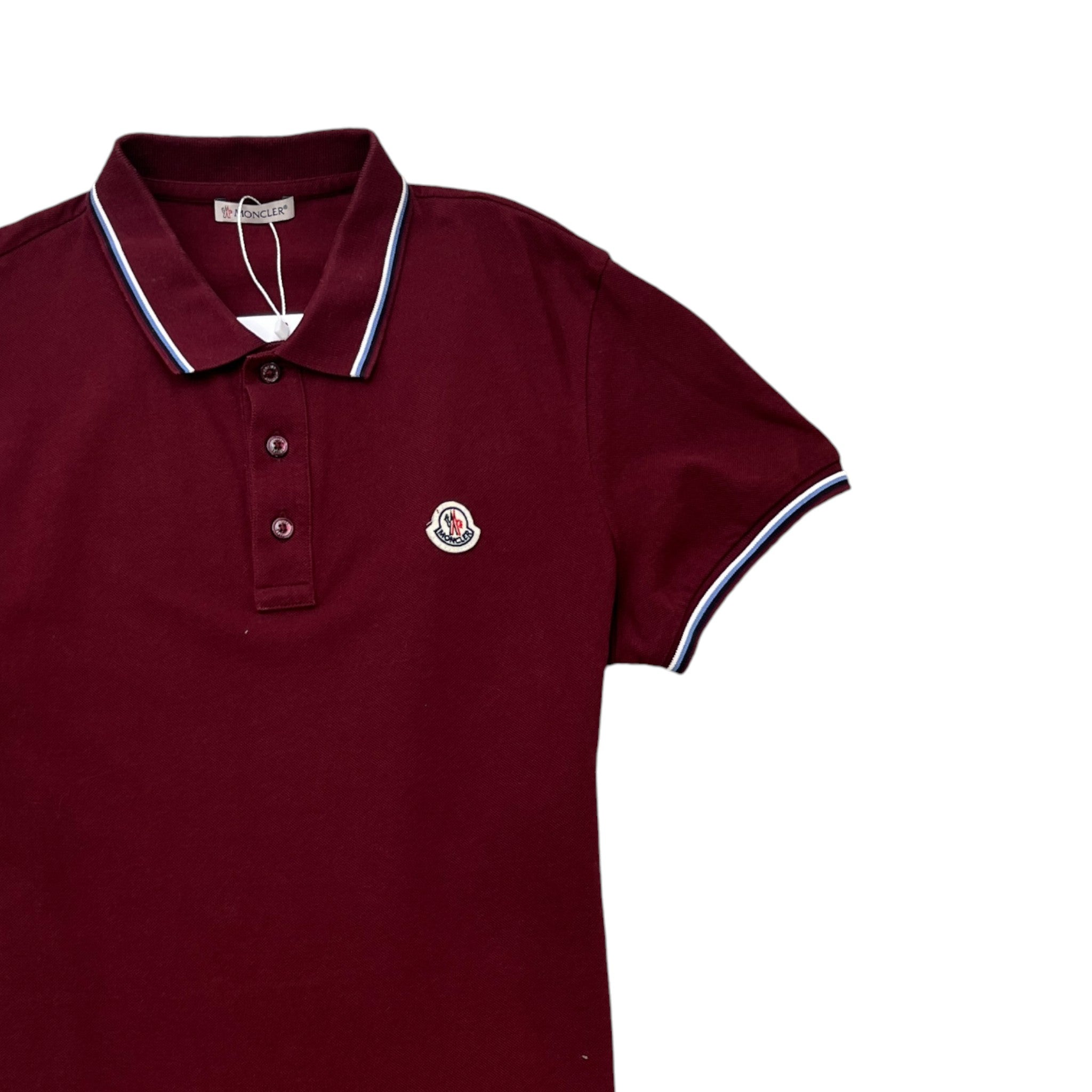 Men's Polo Manica Corta Polo Shirt Burgundy Size S
