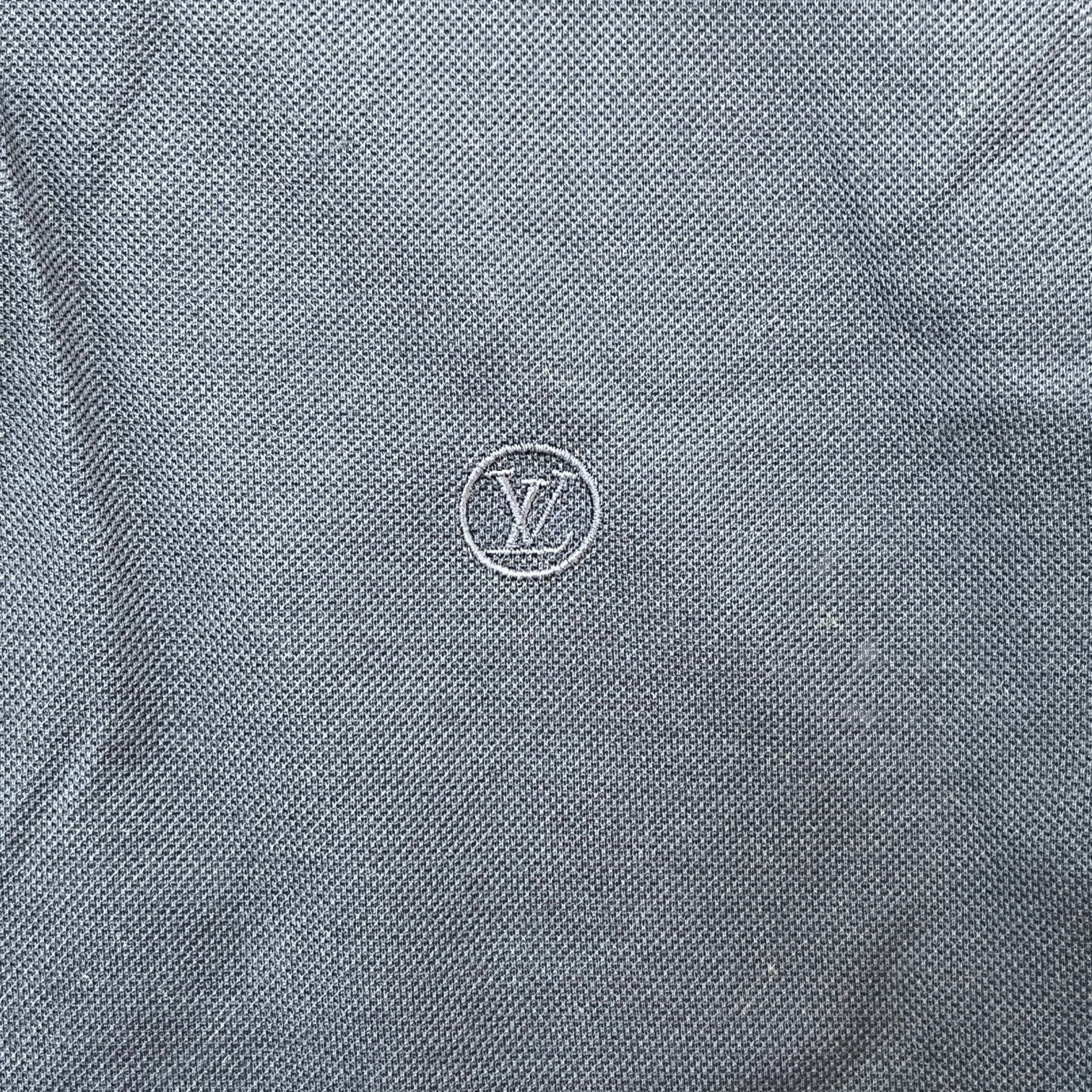 Men's Embroidered Logo Polo Shirt Navy Size M