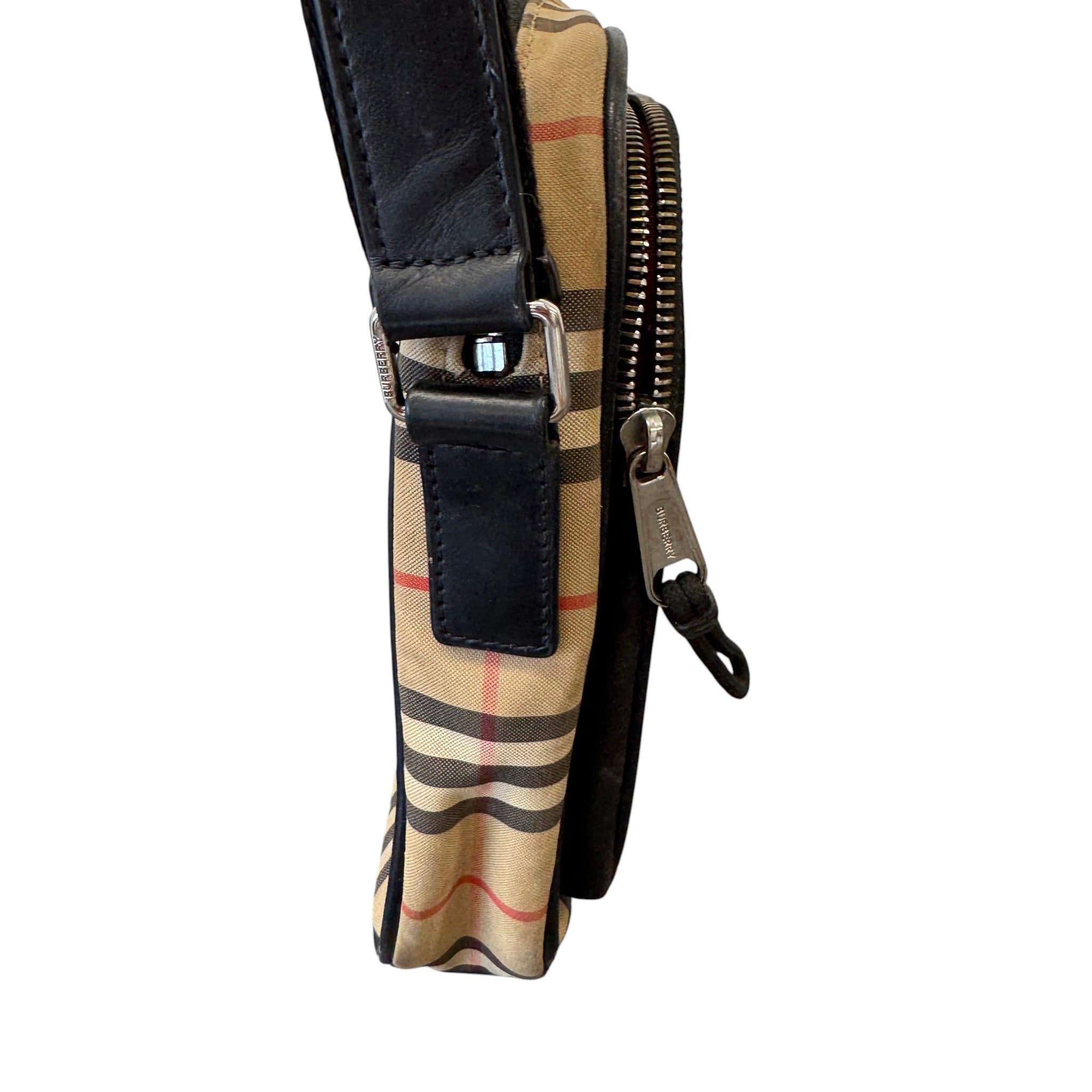 Men's Freddie Vintage Check Messenger Bag Beige