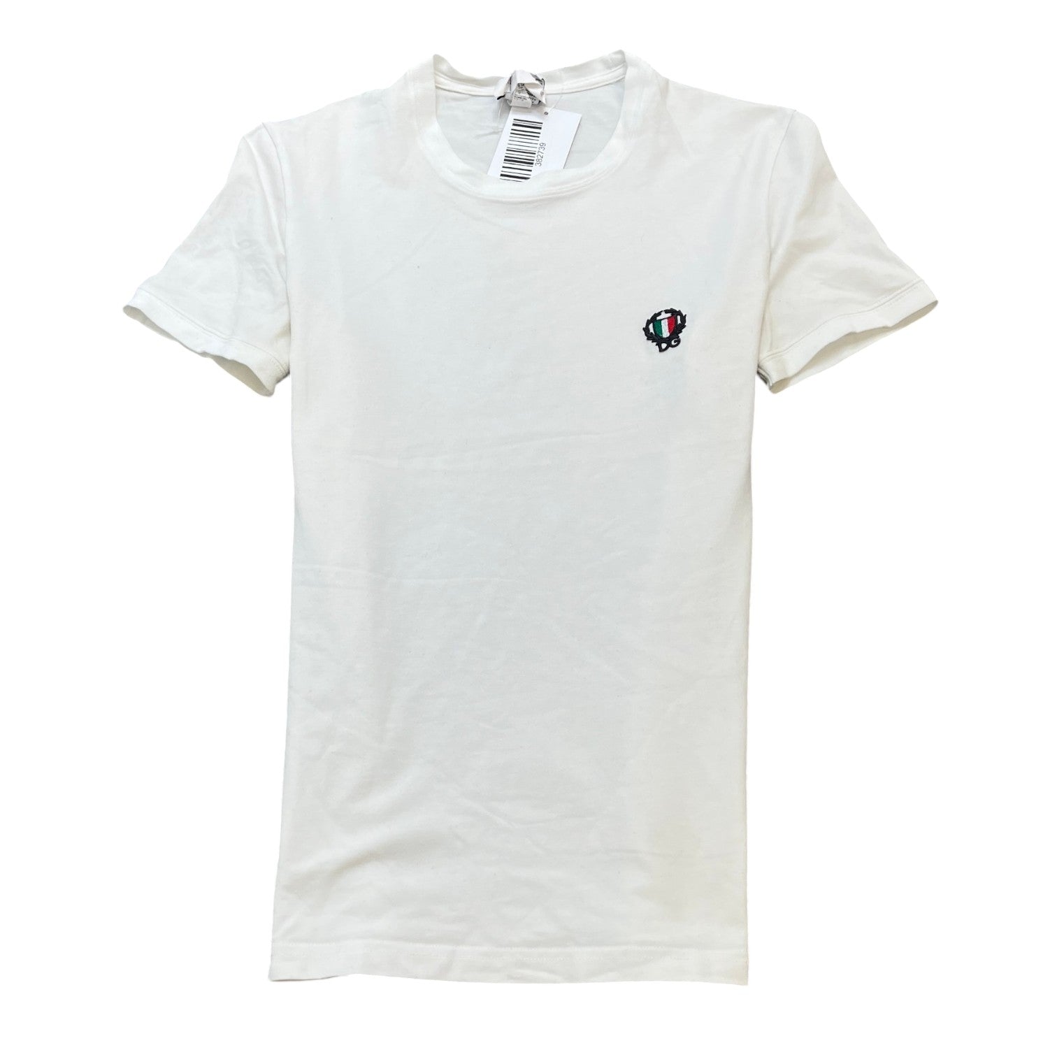 Men's Embroidered Logo T-Shirt White Size XS