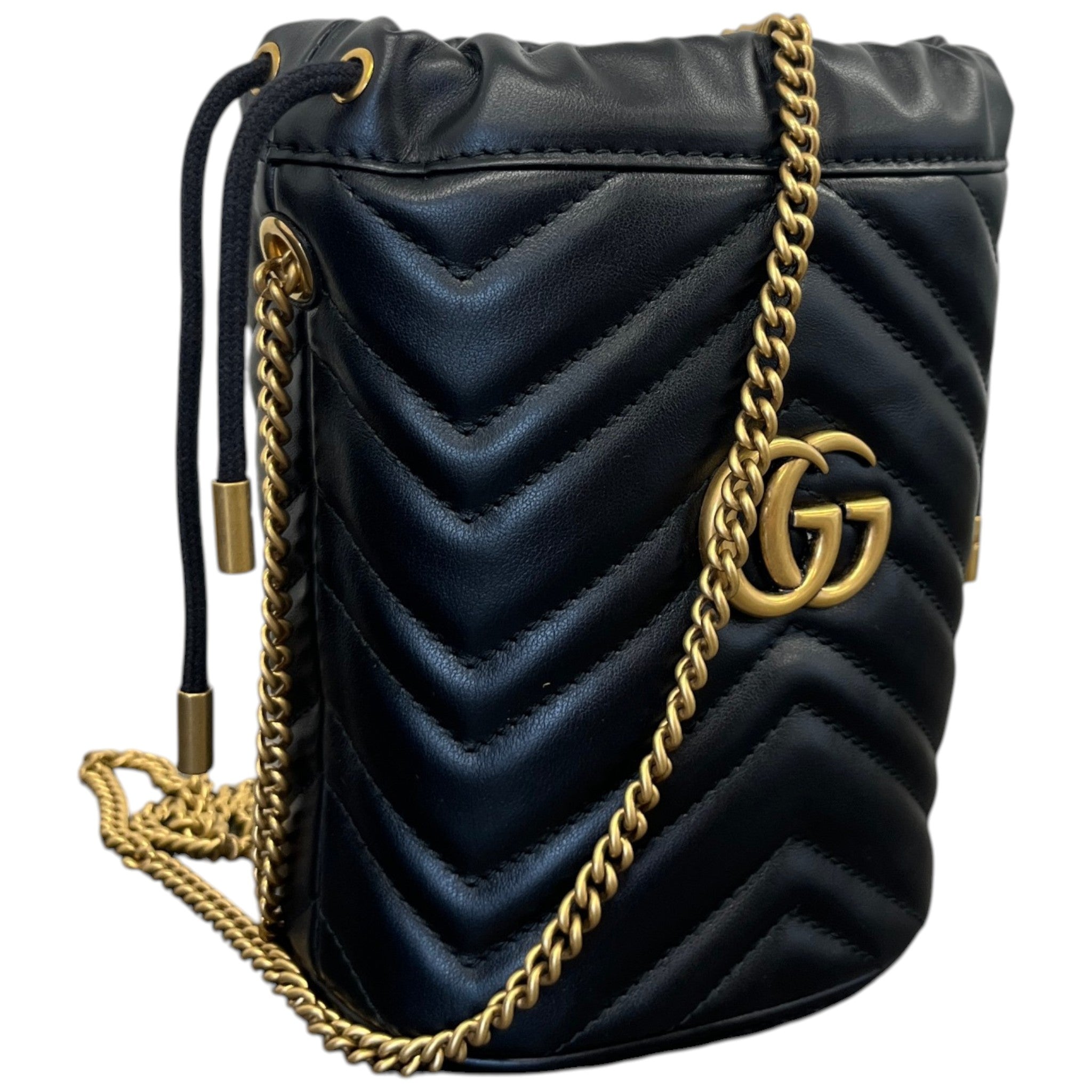 Women's Gg Marmont Mini Bucket Bag Black