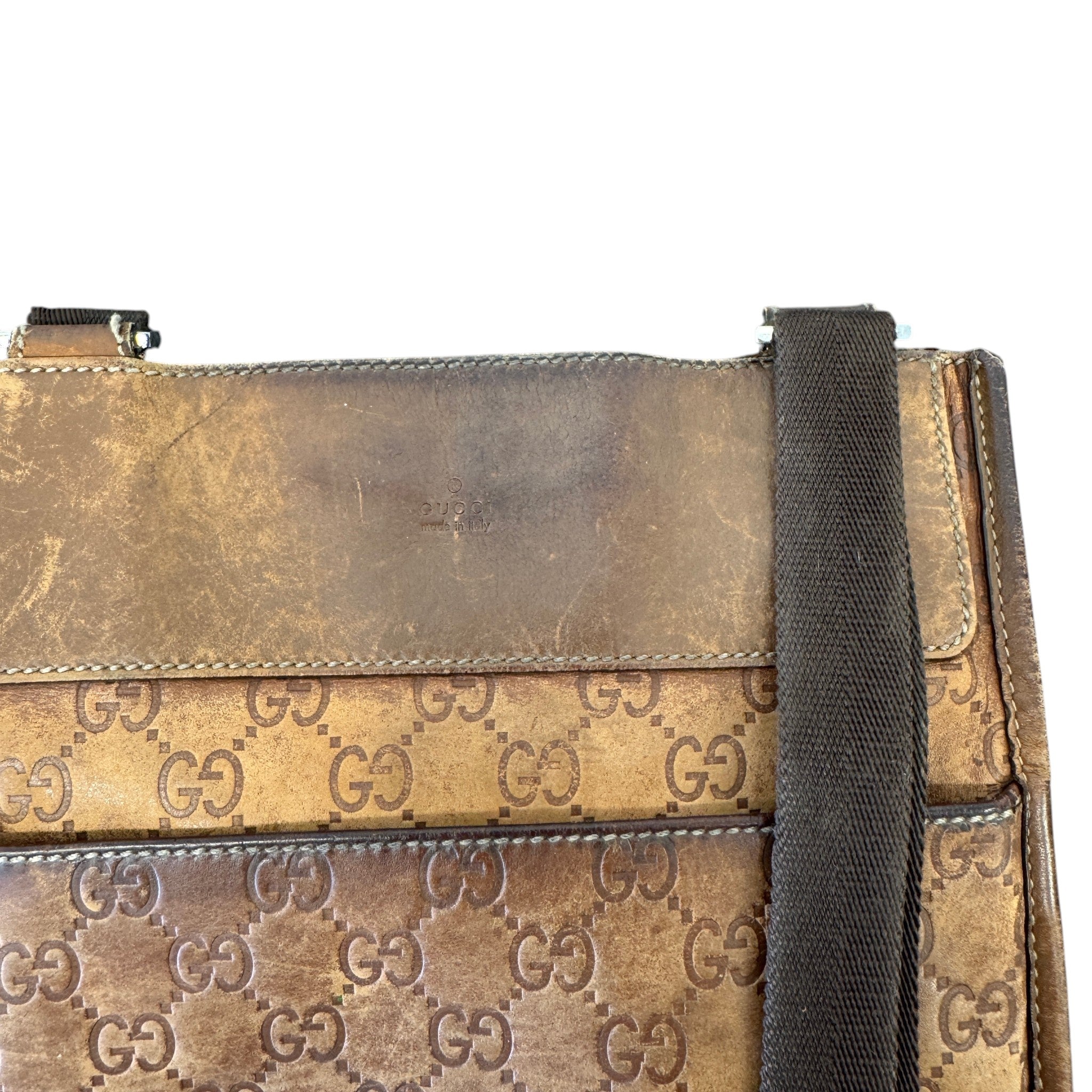 Men's Gg Supreme Crossbody Bag Brown