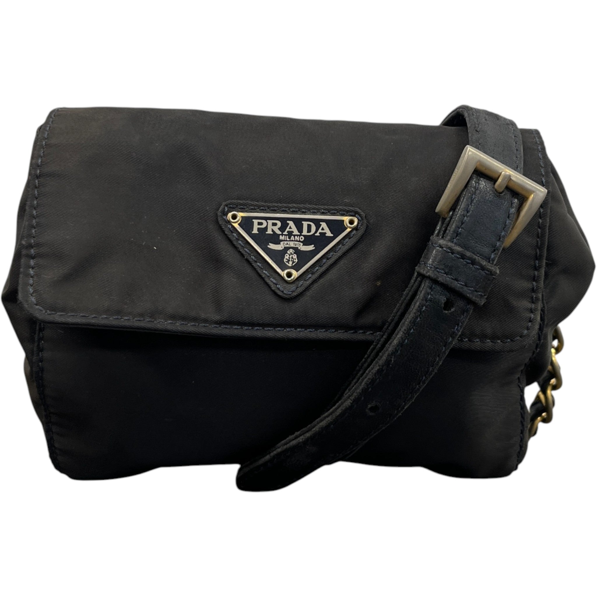 Women's Vintage Plaque Logo Bag Black