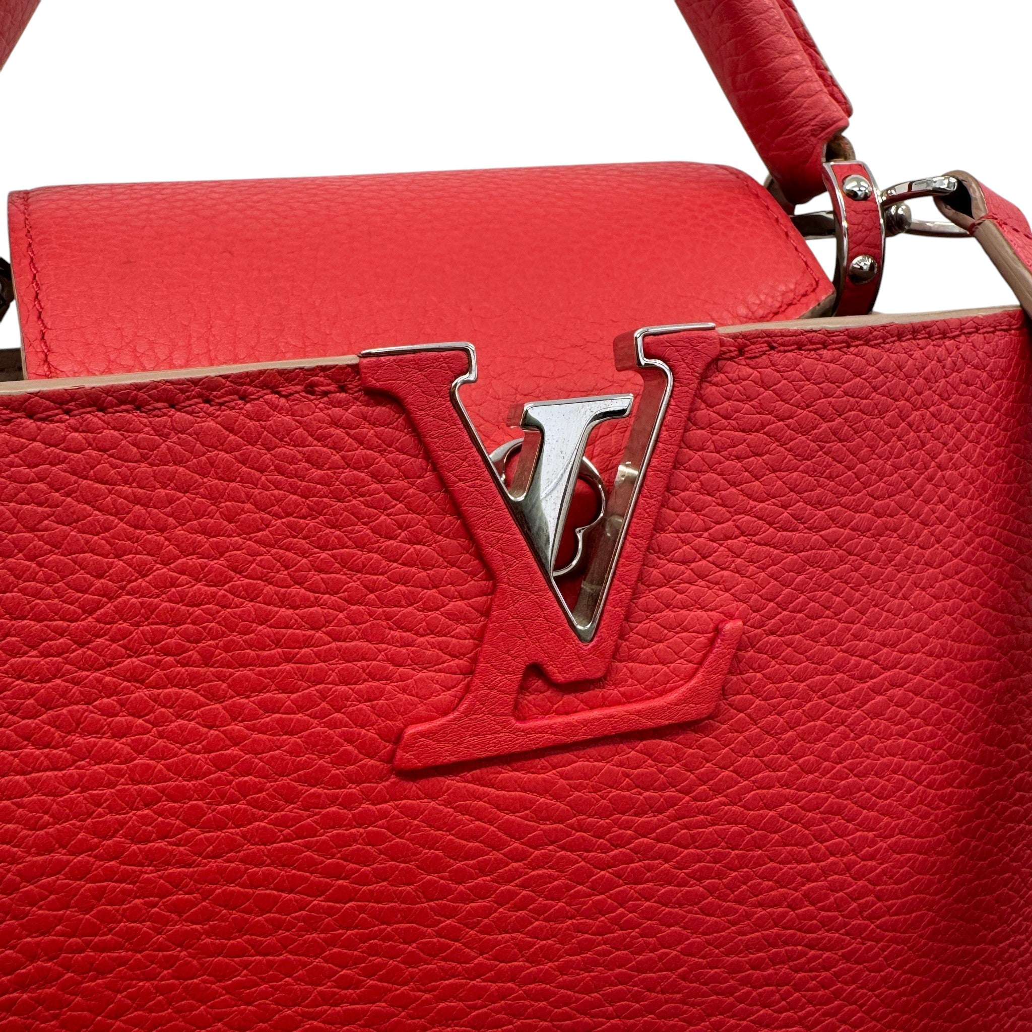 Women's Capucines Bb Taurillon Handbag Red