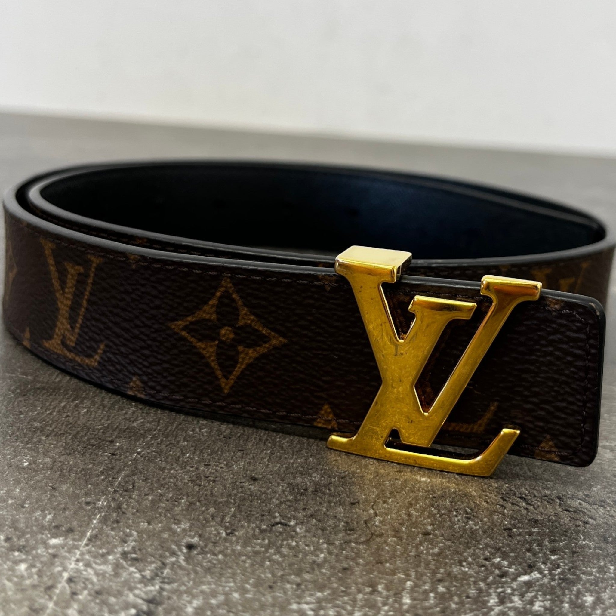 Women's Lv Dimension 30Mm Reversible Belt Brown Size 75CM / UK 6