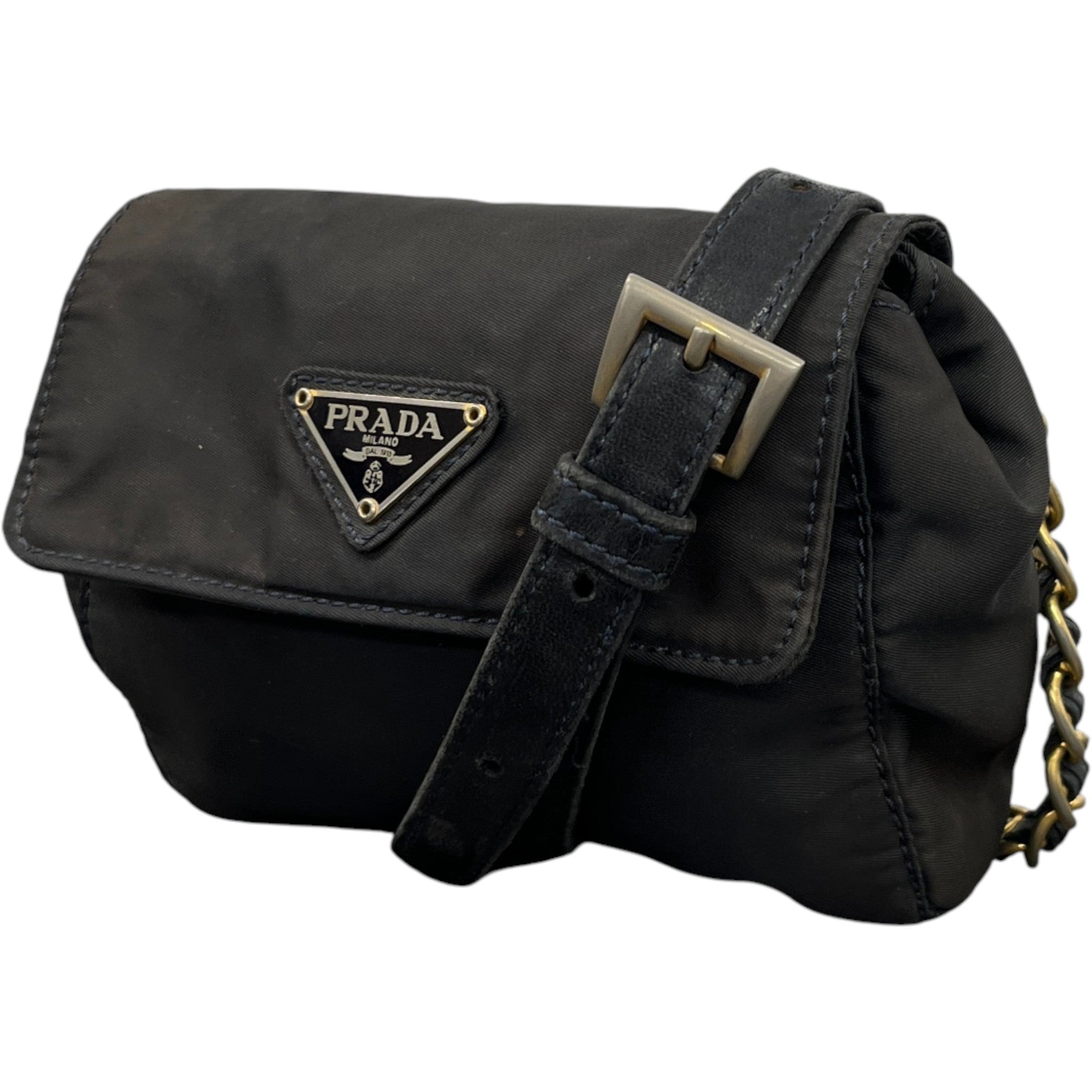 Women's Vintage Plaque Logo Bag Black