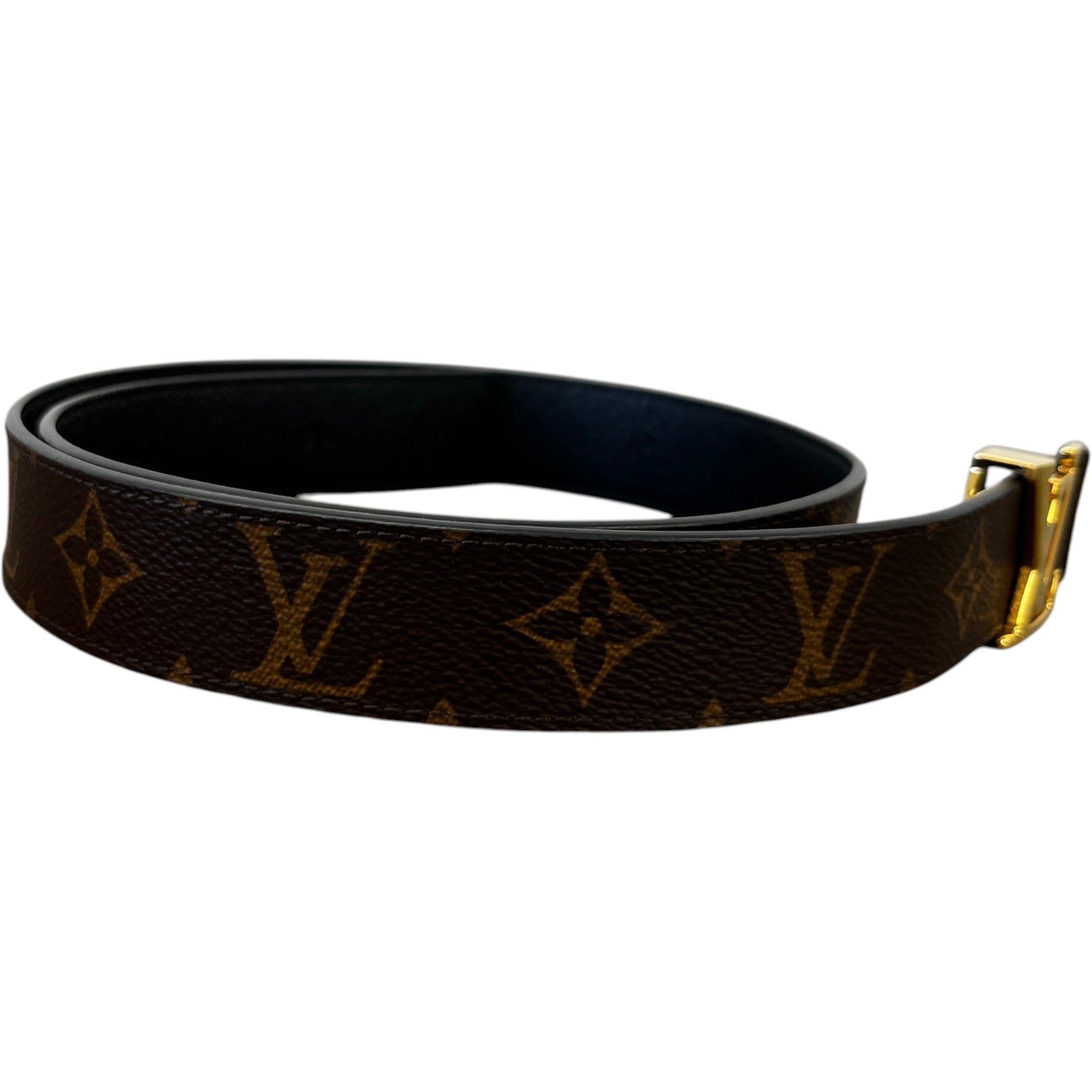 Women's Lv Dimension 30Mm Reversible Belt Brown Size 75CM / UK 6