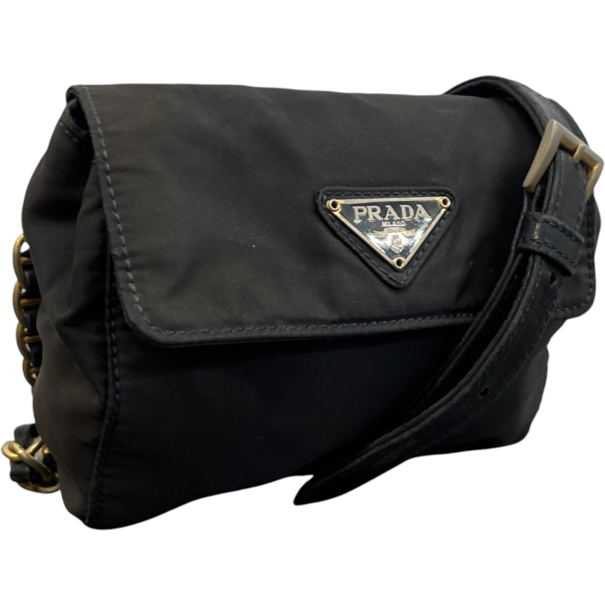 Women's Vintage Plaque Logo Bag Black