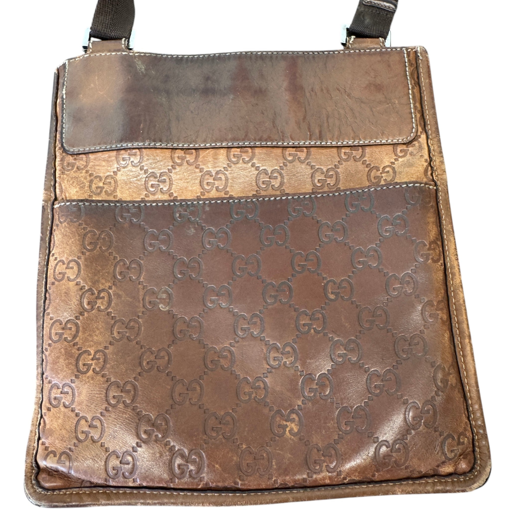 Men's Gg Supreme Crossbody Bag Brown