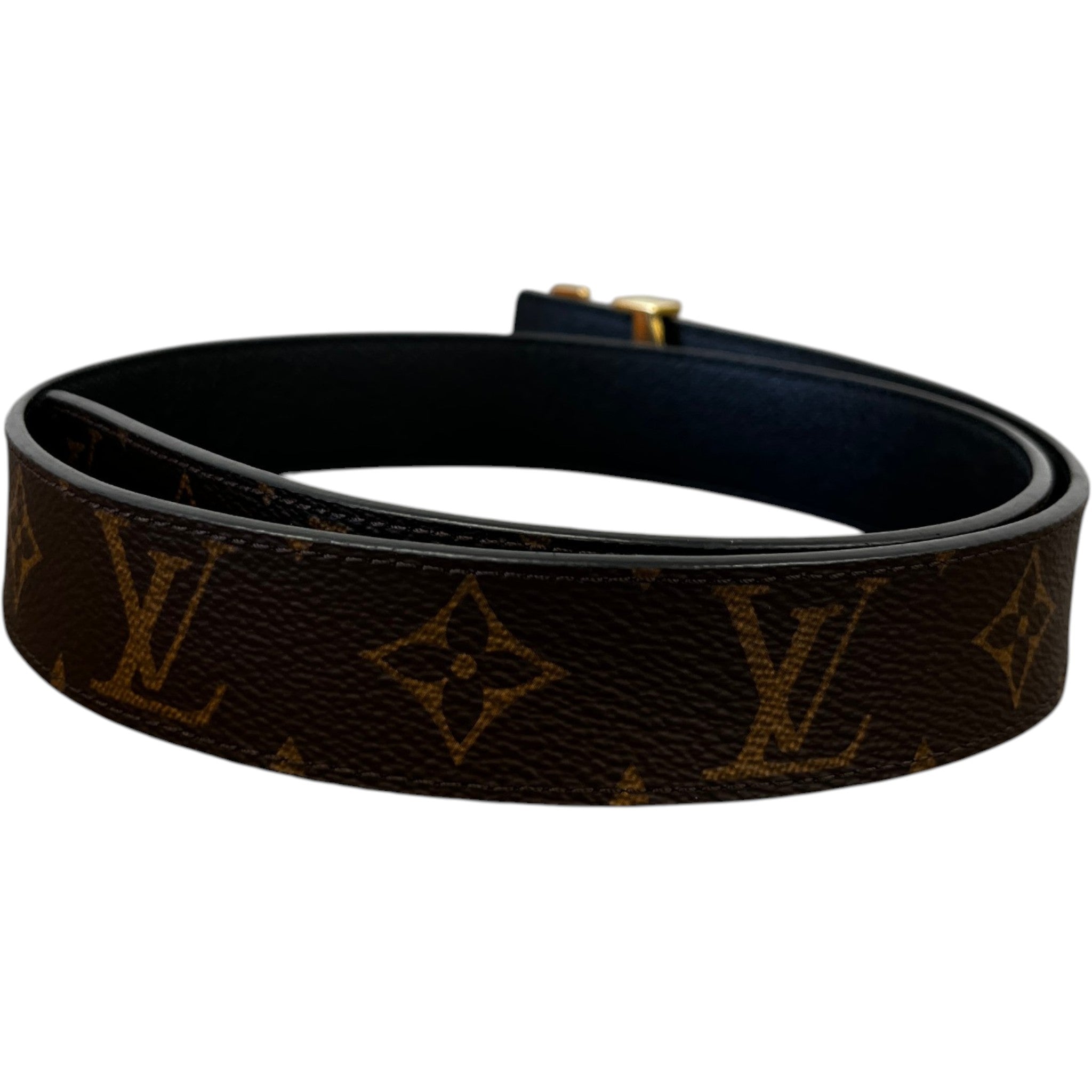 Women's Lv Dimension 30Mm Reversible Belt Brown Size 75CM / UK 6
