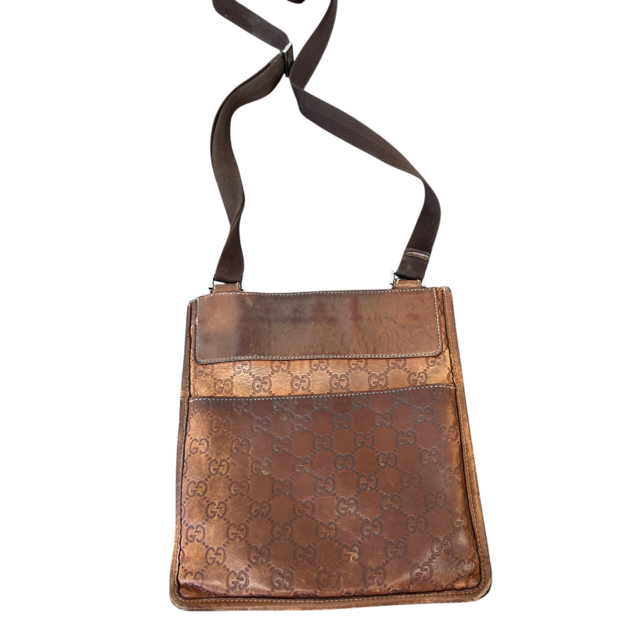 Men's Gg Supreme Crossbody Bag Brown