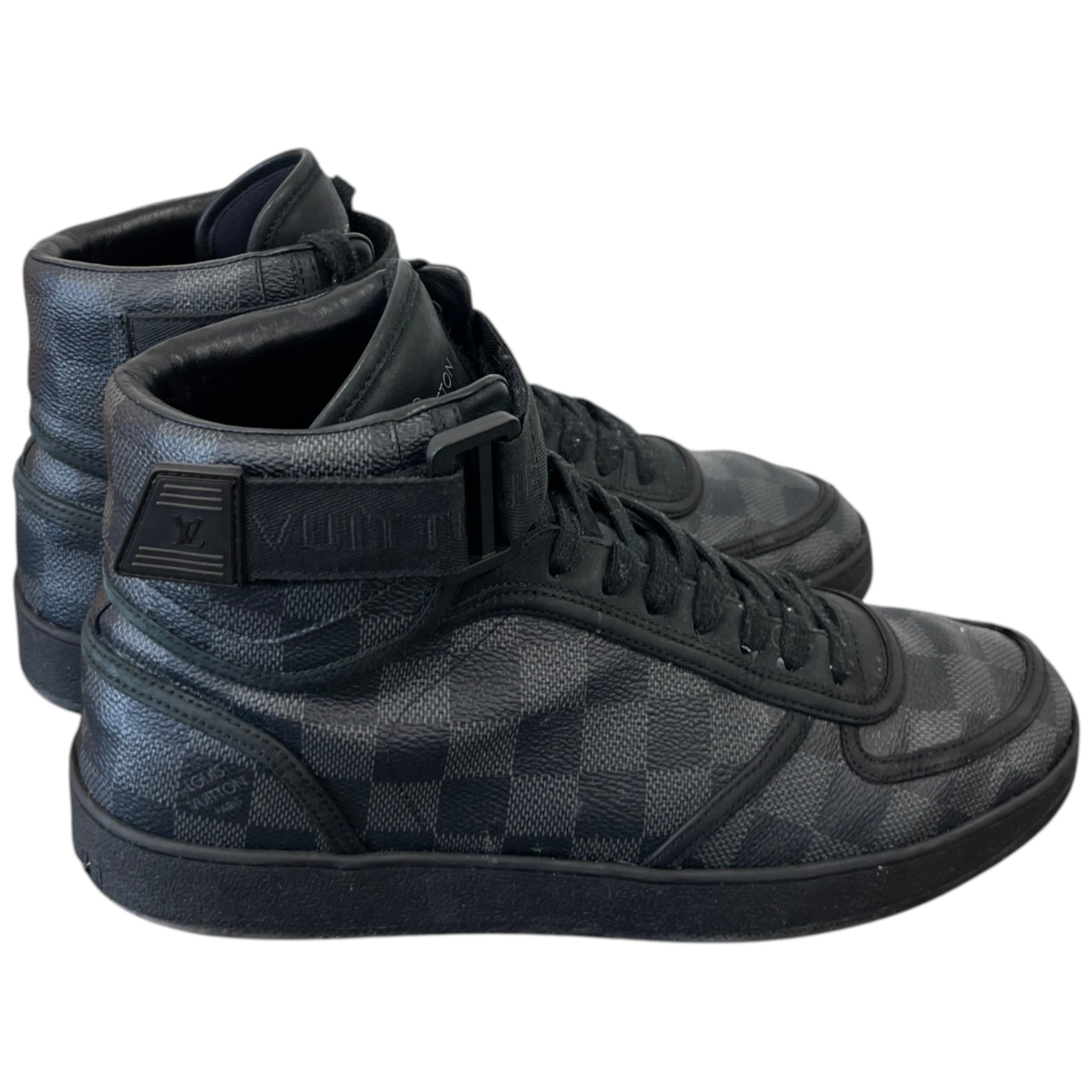 Men's Rivoli Damier High Trainers Black Size EU 40 / UK 6