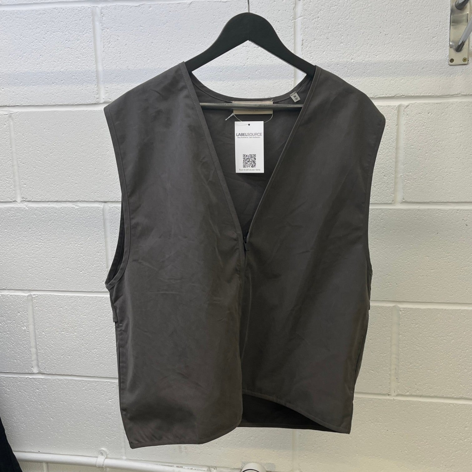 Men's V Neck Gilet Grey Size M