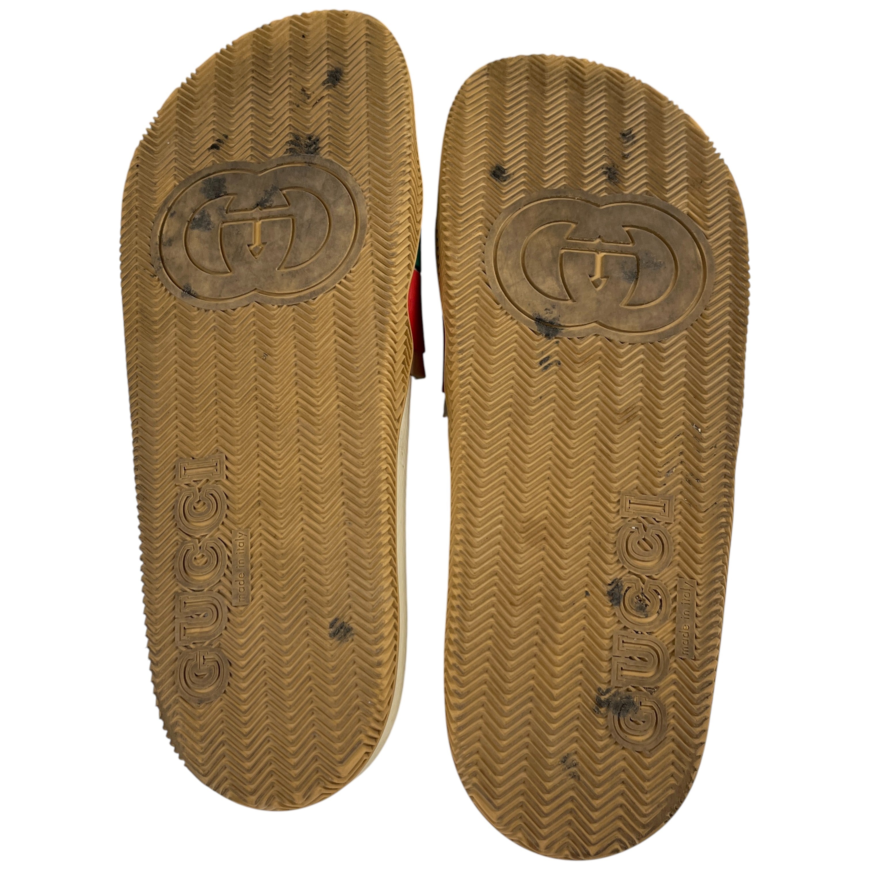 Men's Interlocking G Web Slides Beige Size EU 44 / UK 10