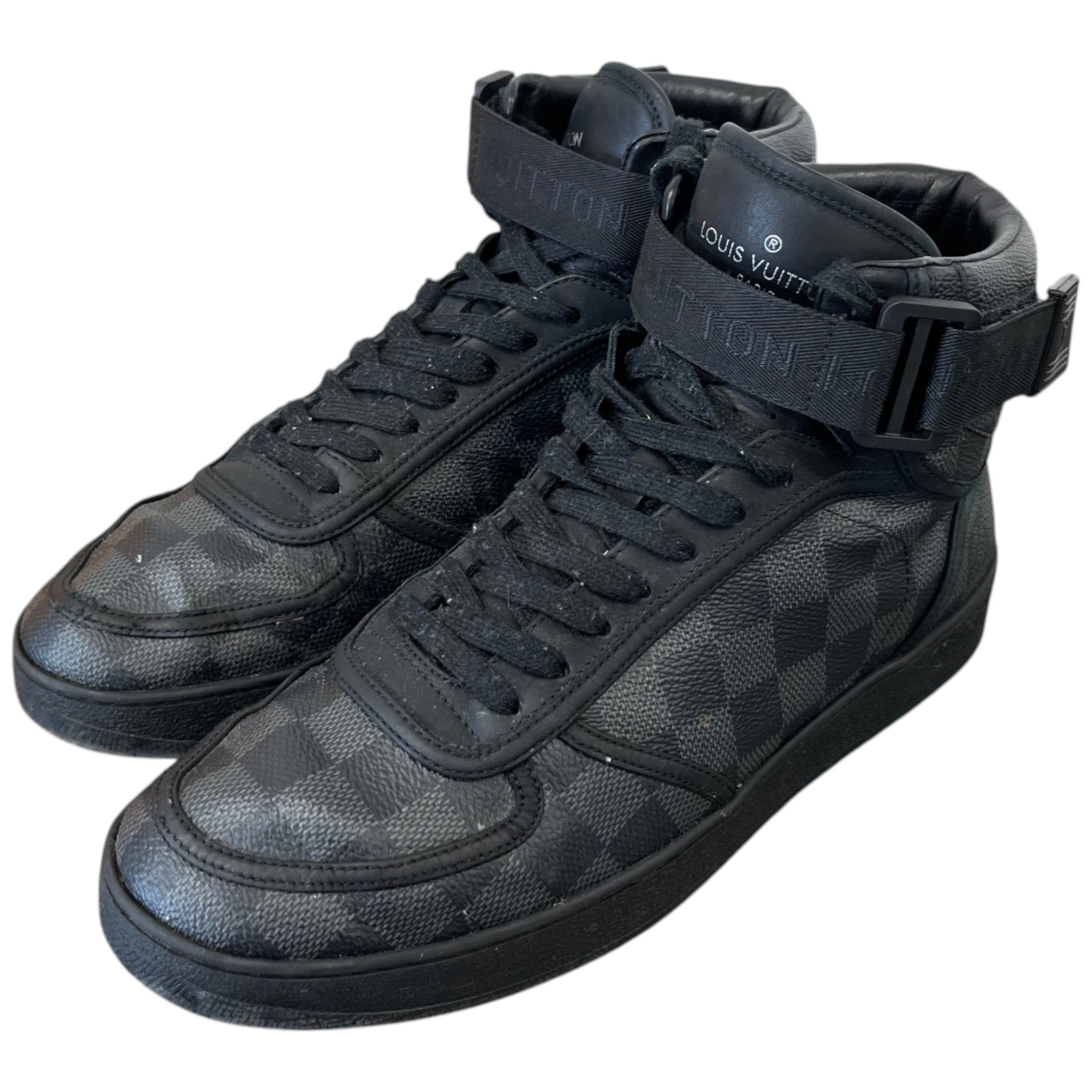 Men's Rivoli Damier High Trainers Black Size EU 40 / UK 6