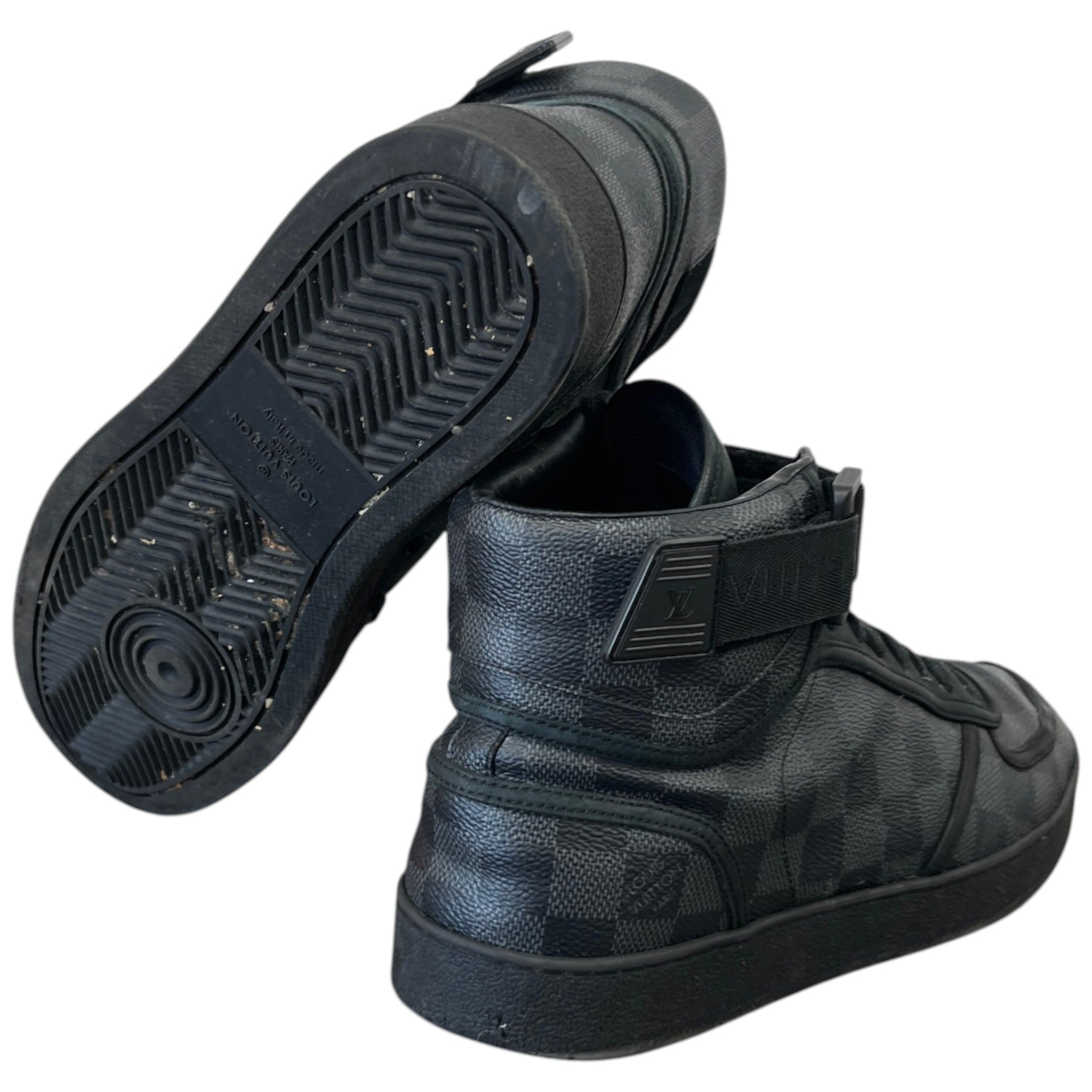Men's Rivoli Damier High Trainers Black Size EU 40 / UK 6
