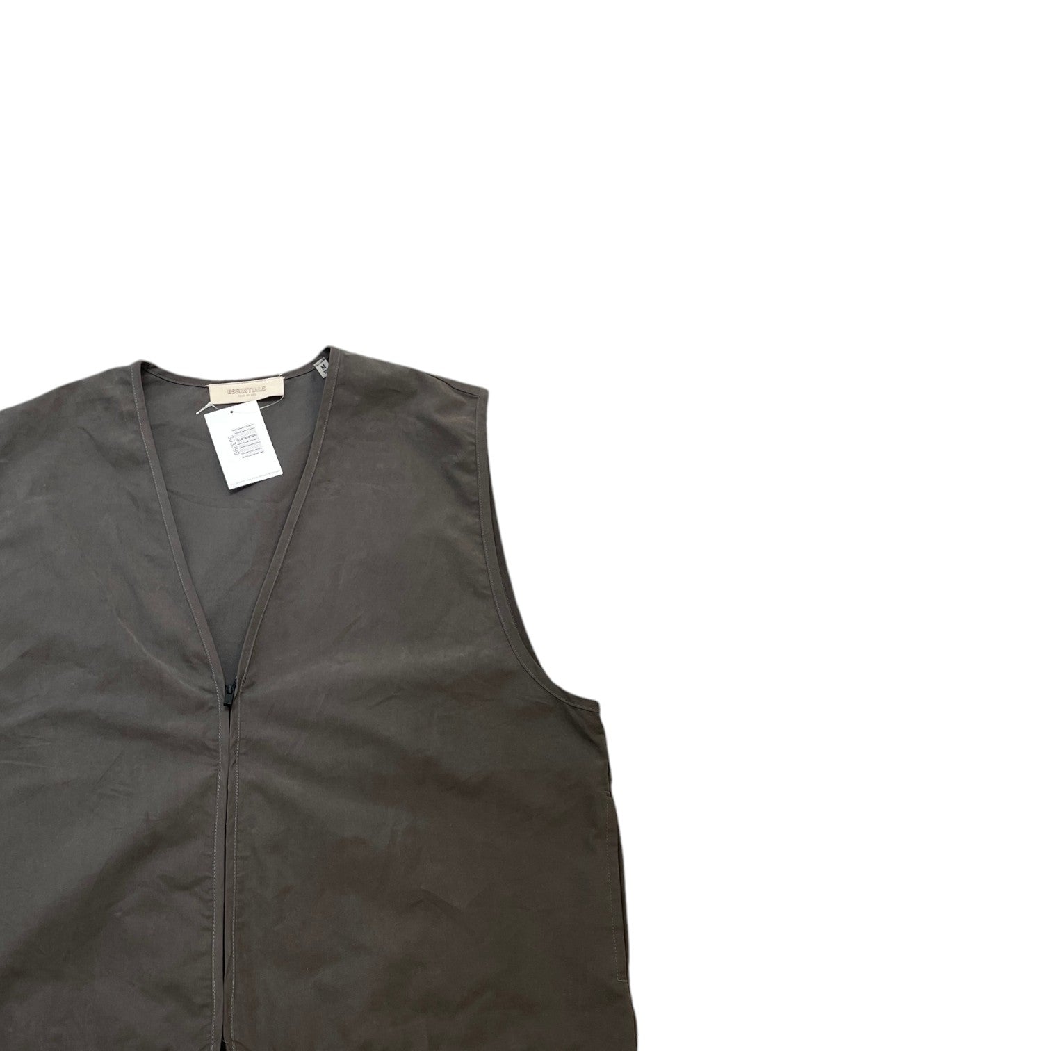 Men's V Neck Gilet Grey Size M