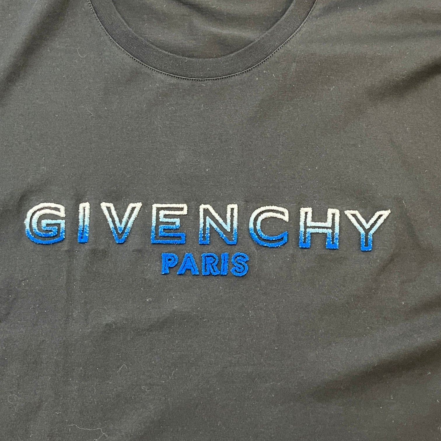 Men's Embroidered Logo T-Shirt Black Size L