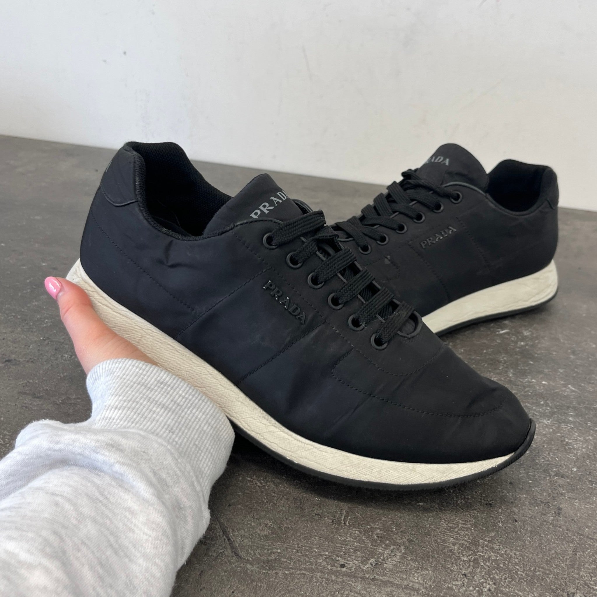Men's Prax 01 Re-Nylon Low Trainers Black Size EU 42 / UK 8