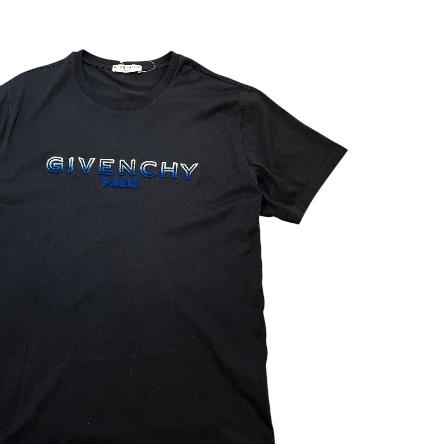 Men's Embroidered Logo T-Shirt Black Size L