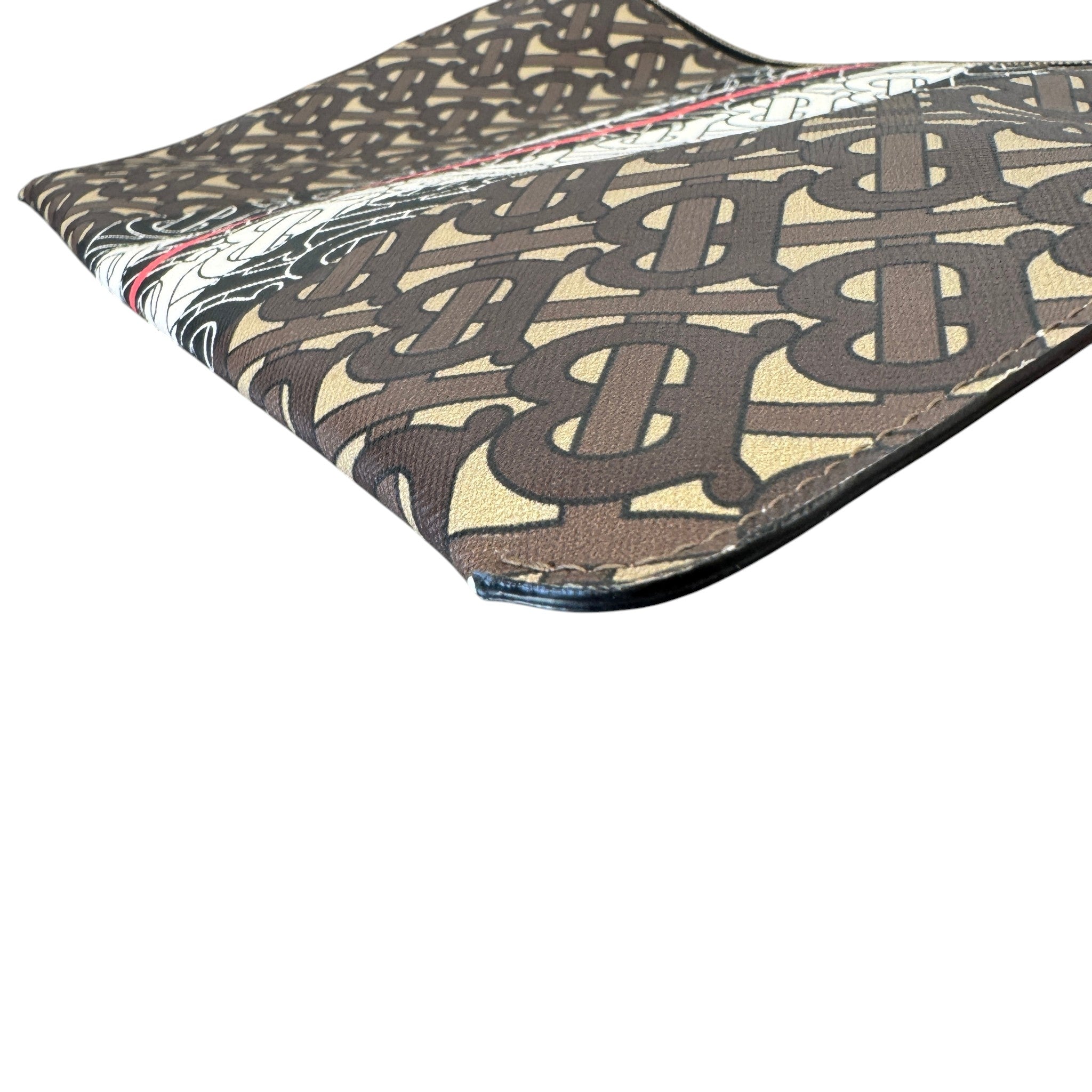 Tb Monogram Pouch Brown